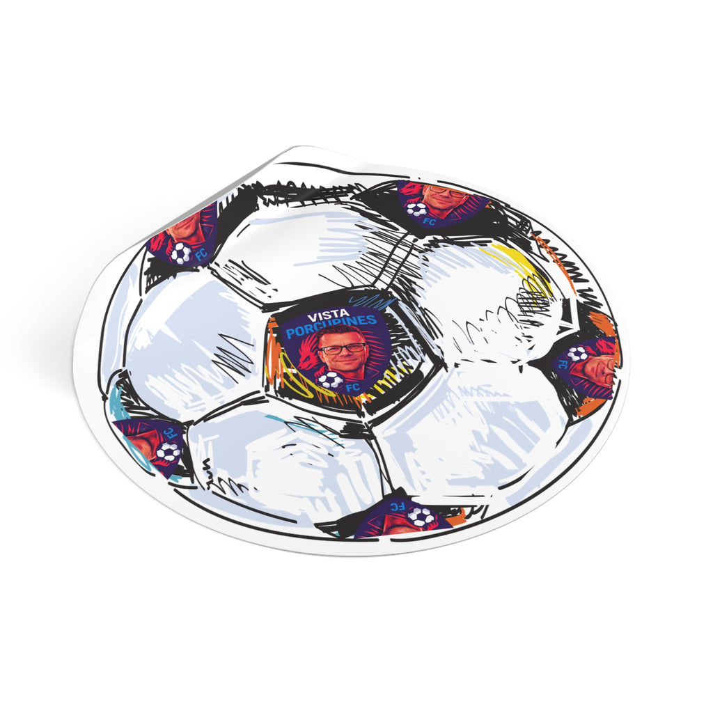 VISTA Porcupines KEVIN Soccer Ball Vinyl Sticker