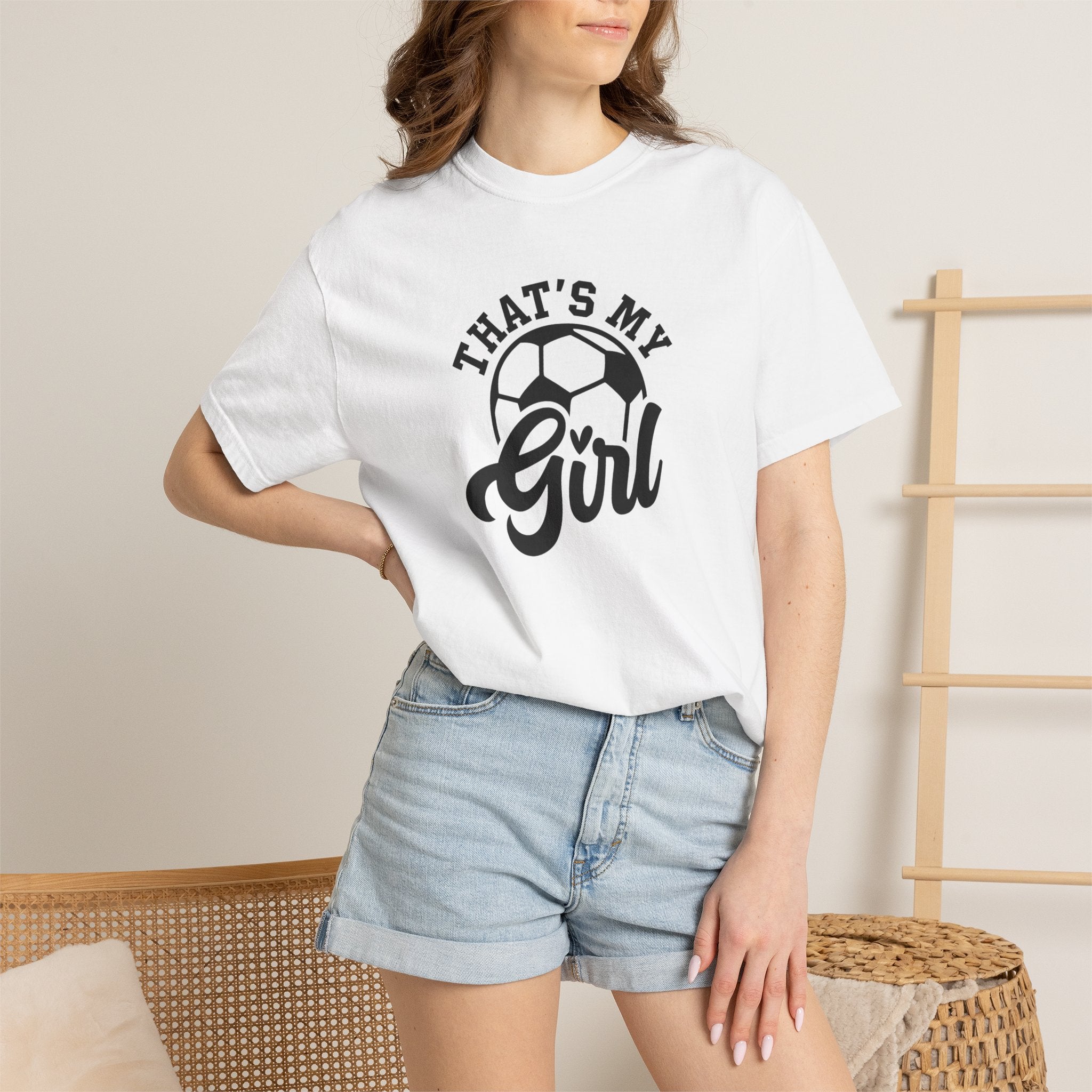 That's My Girl Soccer T-Shirt-CHALKY MINT is Fury Turq