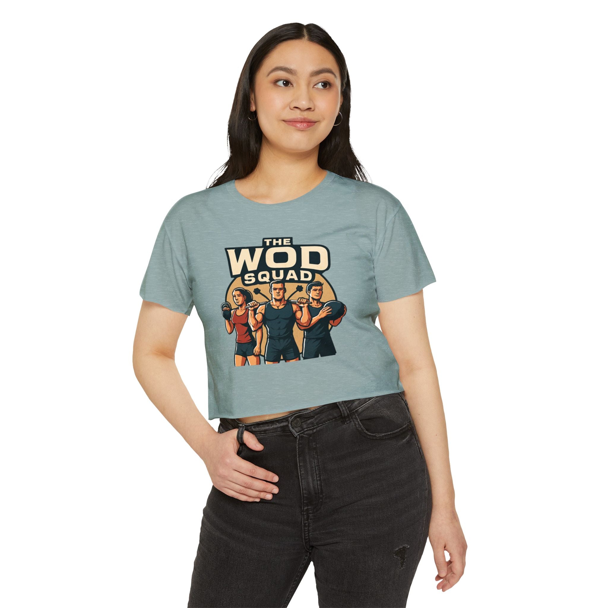 WOD Squad Crop Top — "Friends Don’t Let Friends Skip WODs" Women’s Fitness Festival Tee