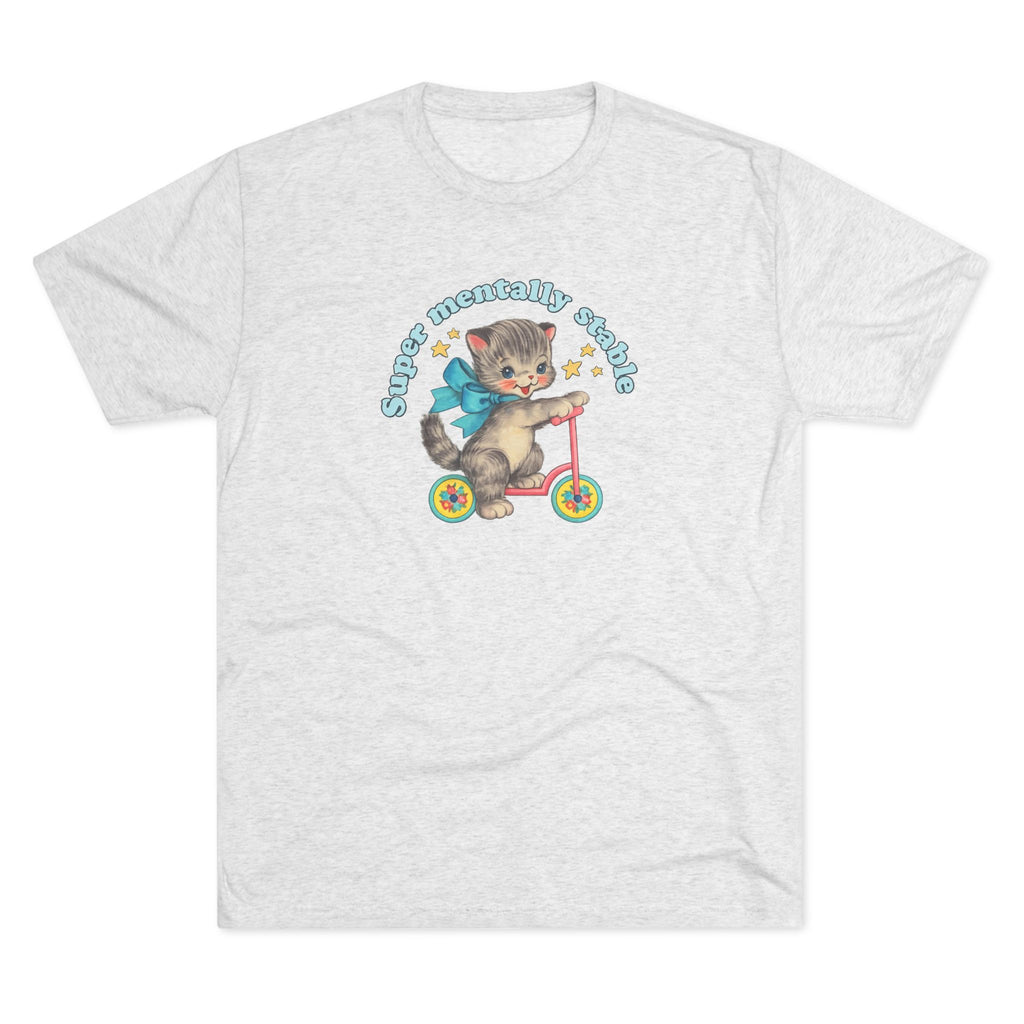 'Stay Mentally Stable' Vintage Cat Graphic Shirt