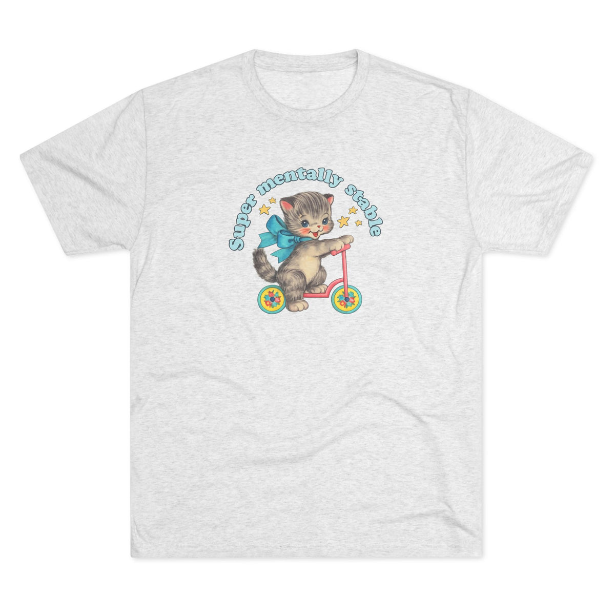 'Stay Mentally Stable' Vintage Cat Graphic Shirt