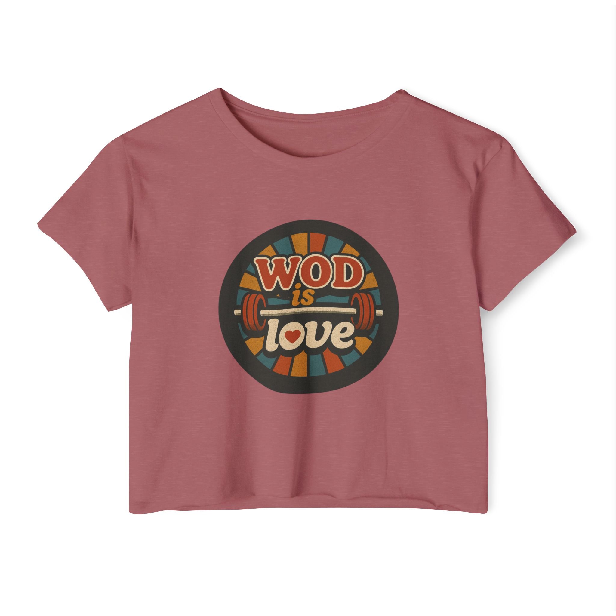 WOD Is Love Crop Top — Women’s CrossFit Festival Tee