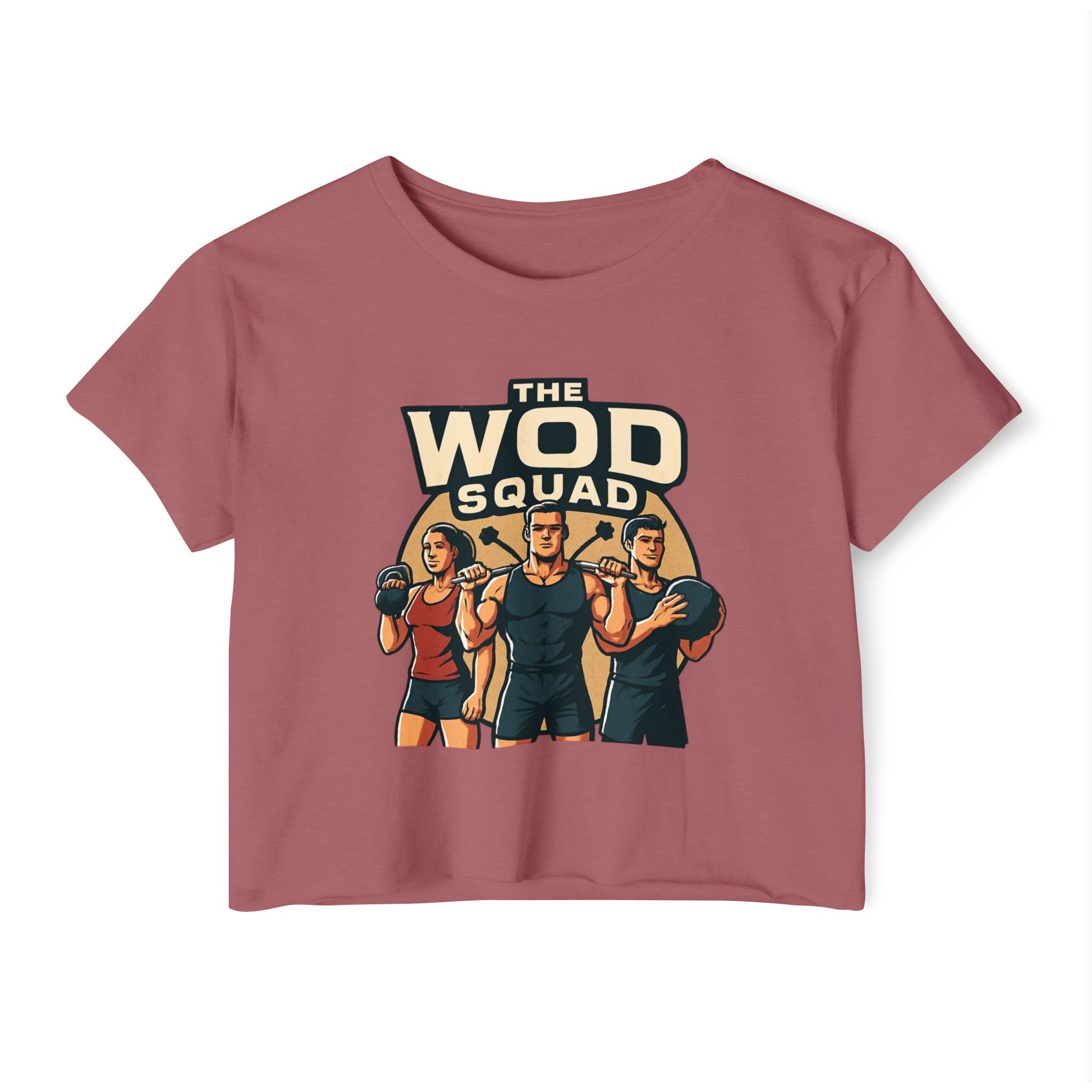 WOD Squad Crop Top — "Friends Don’t Let Friends Skip WODs" Women’s Fitness Festival Tee