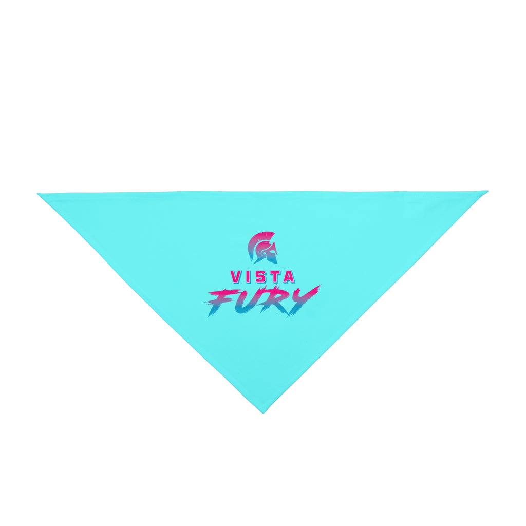 Vista Fury Pet Bandana - Retro Neon Spartan Logo Dog & Cat Accessory