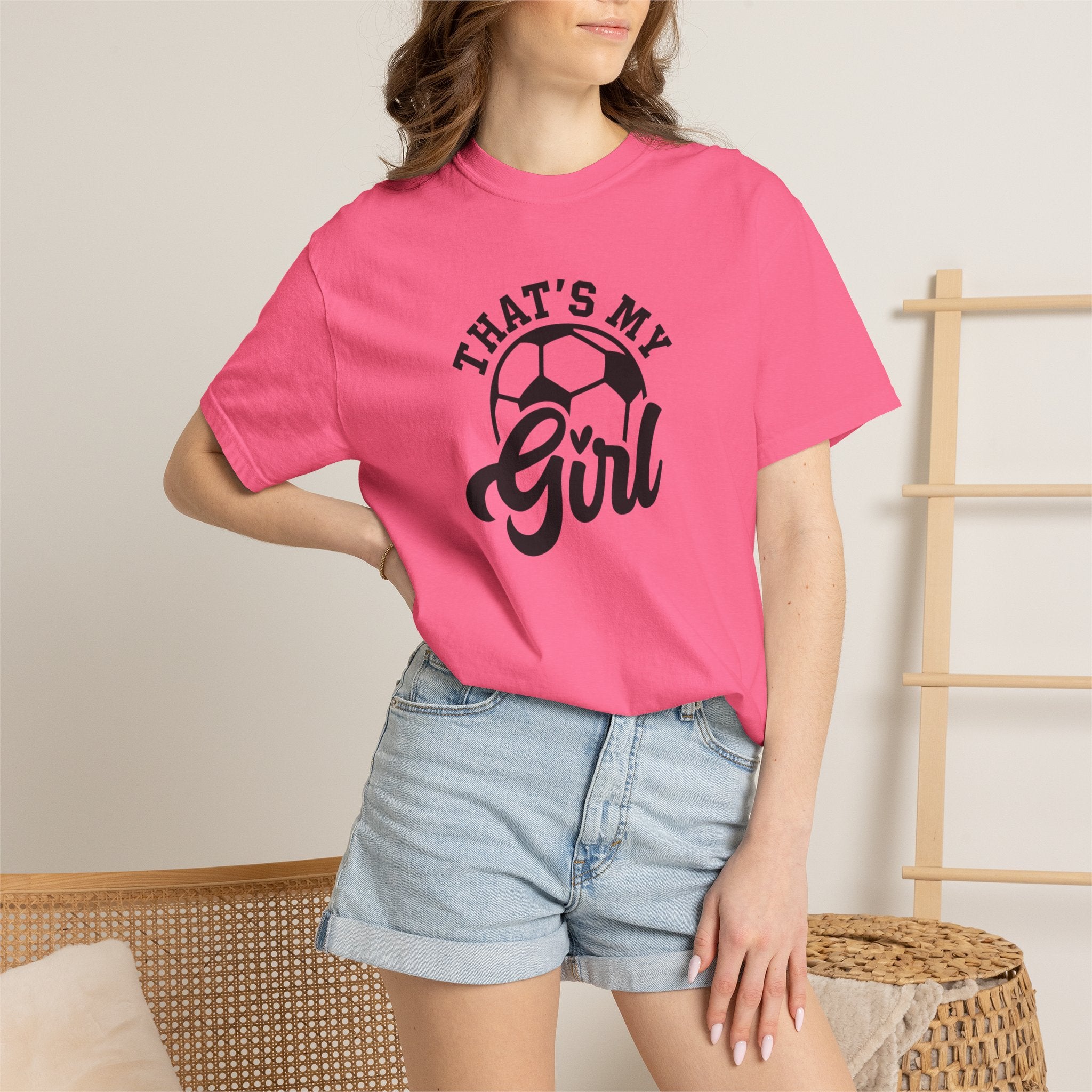 That's My Girl Soccer T-Shirt-CHALKY MINT is Fury Turq