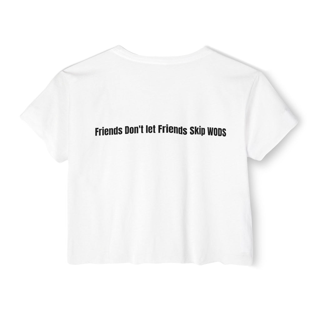 WOD Squad Crop Top — "Friends Don’t Let Friends Skip WODs" Women’s Fitness Festival Tee