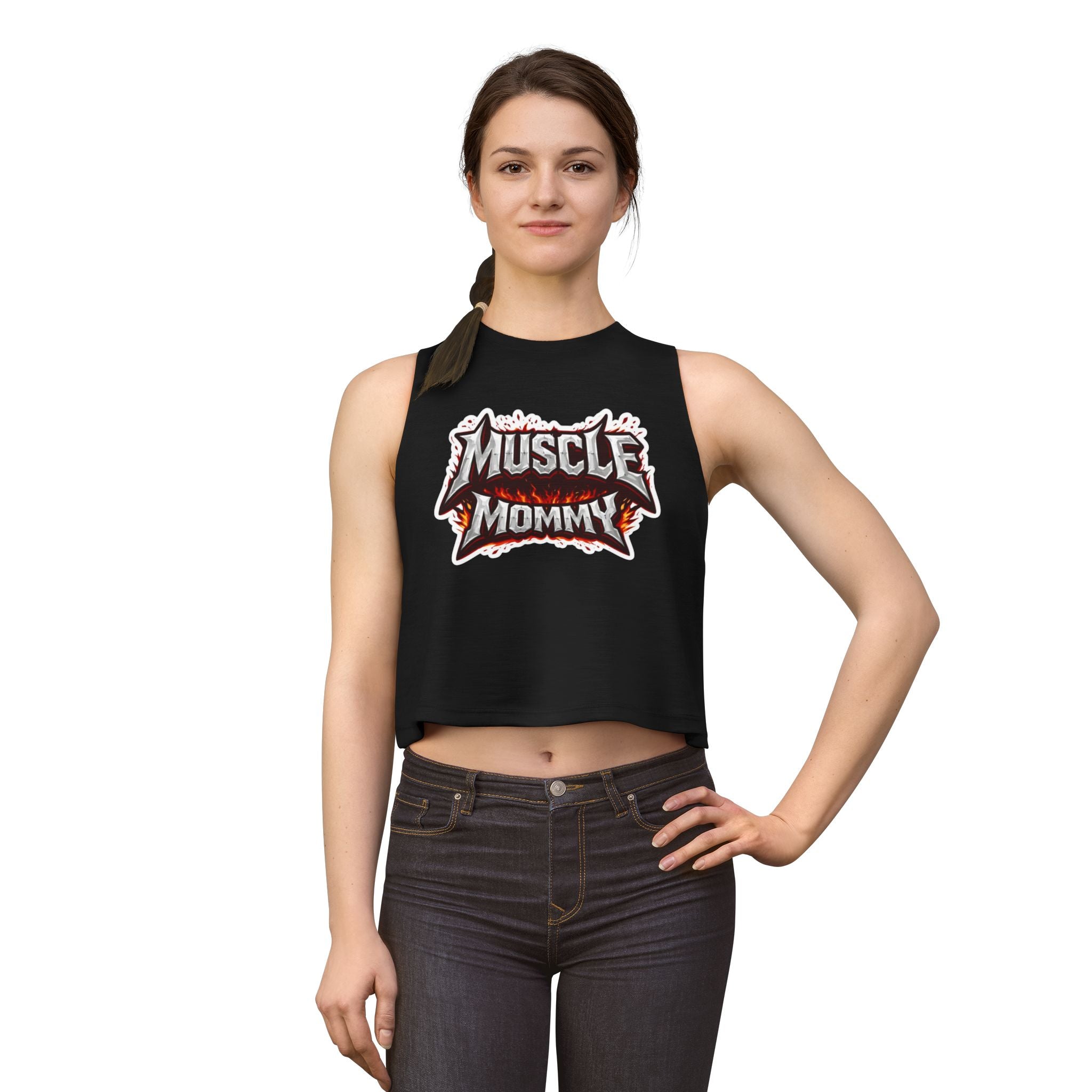 Muscle Mommy Crop Tank Top