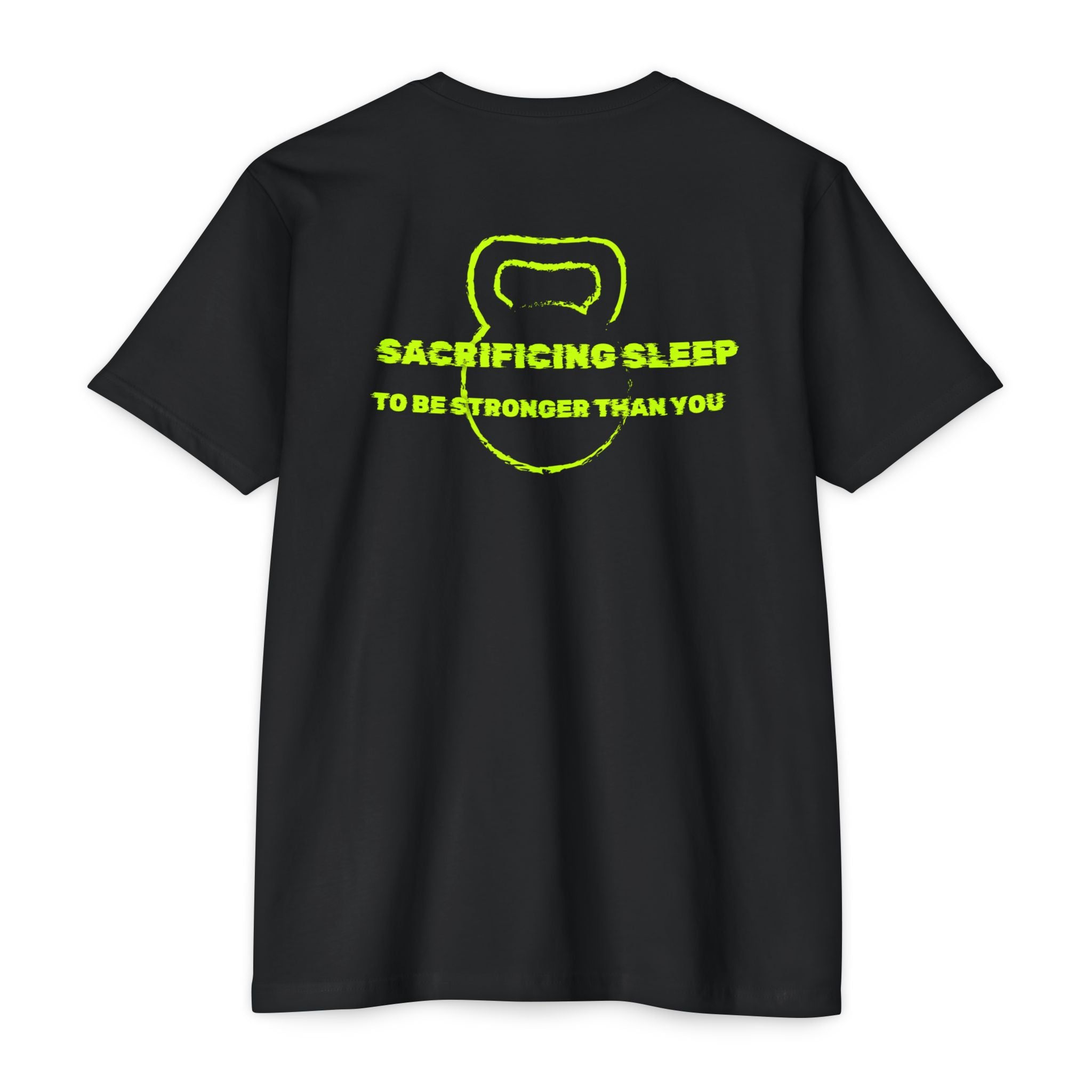 5:00 amer Neon Graphic Tee  “Sacrificing Sleep to Be Stronger Than You”