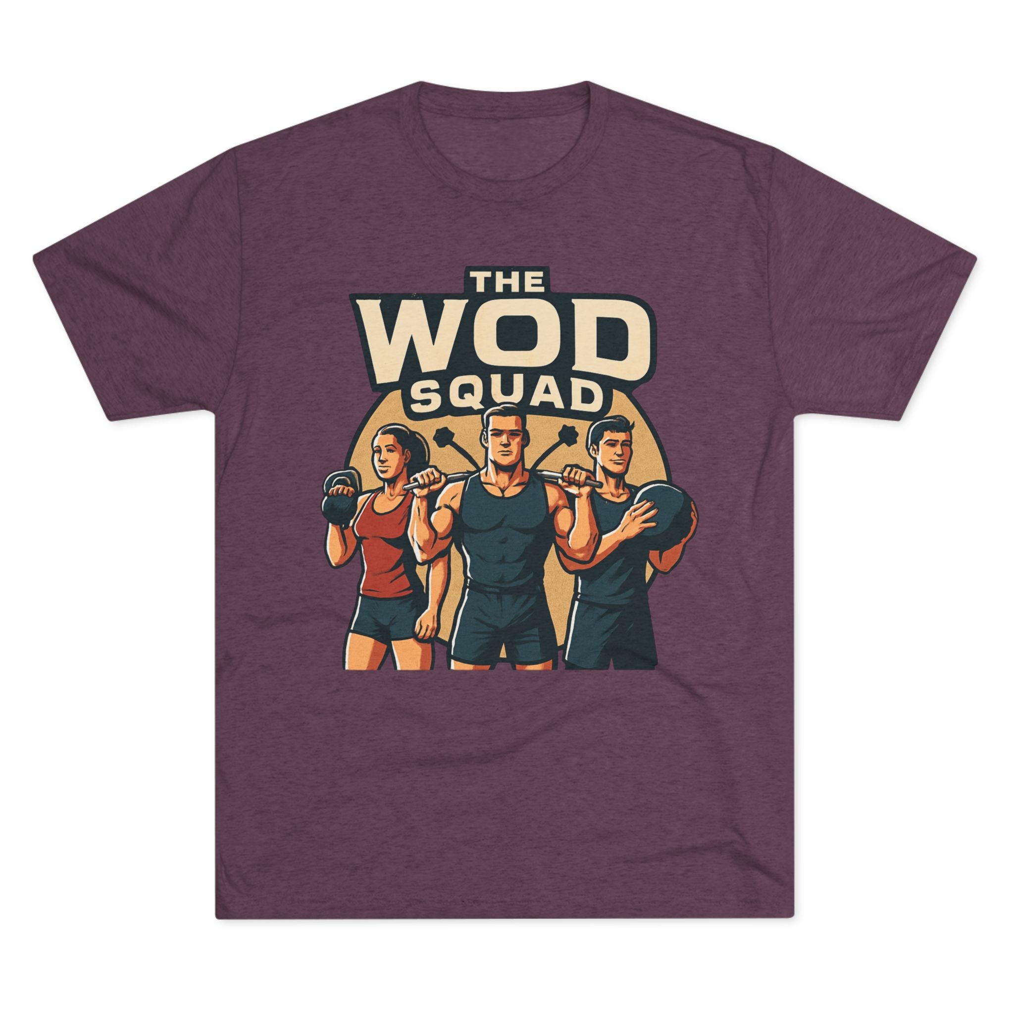 WOD Squad T-Shirt — "The WOD Squad" CrossFit Gym Tee (Back: "Friends Don't Let Friends Skip WODs")