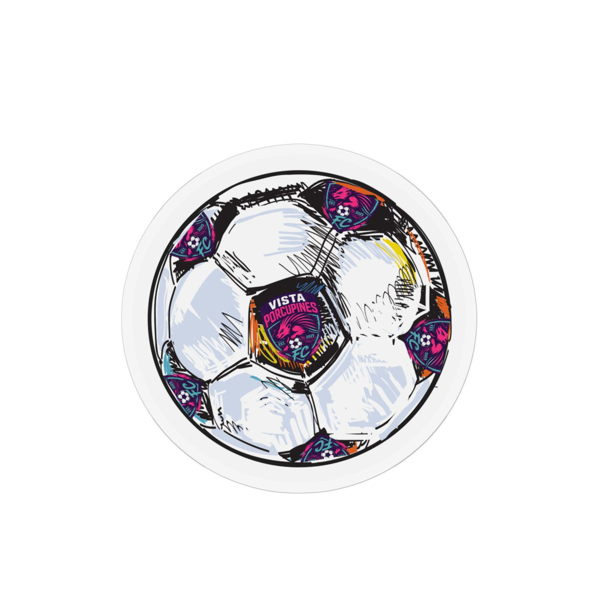 VISTA Porcupine Soccer Ball Magnet