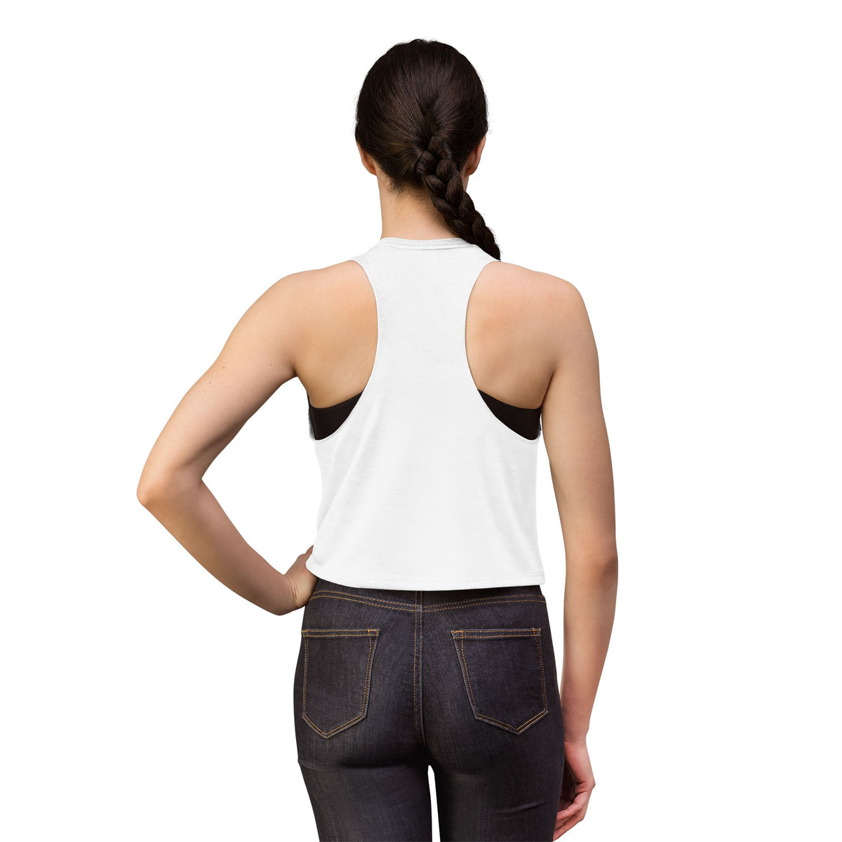 Women’s Crop Top — Vintage Pinup Weightlifting Design “What, like it’s hard?”