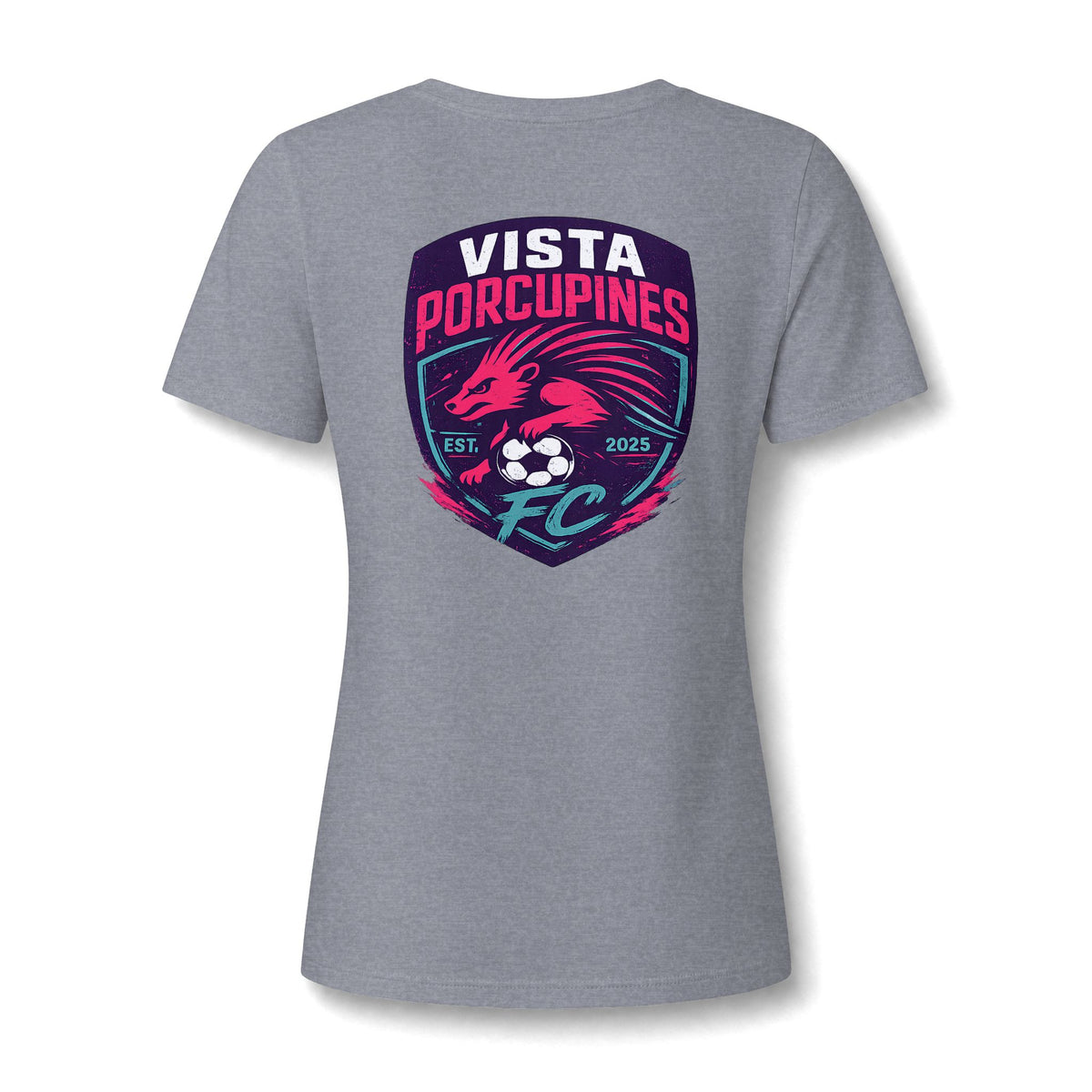 VISTA Porcupines-Women's Relaxed Heather V-Neck Tee