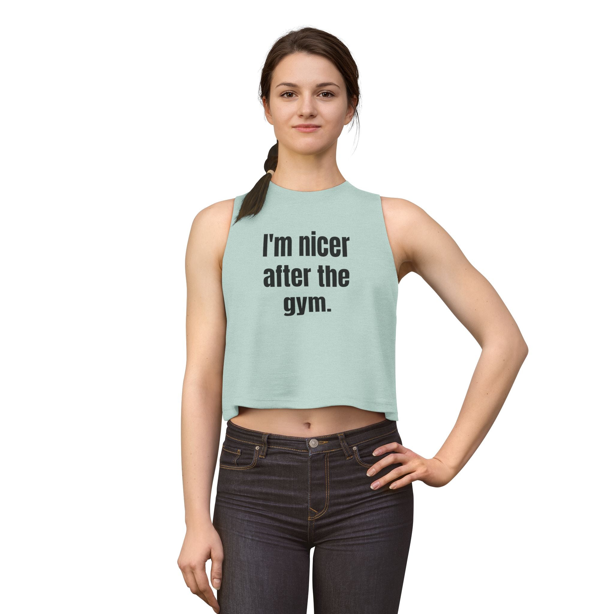 I'm Nicer After the Gym Crop Top — Women's Workout Tank