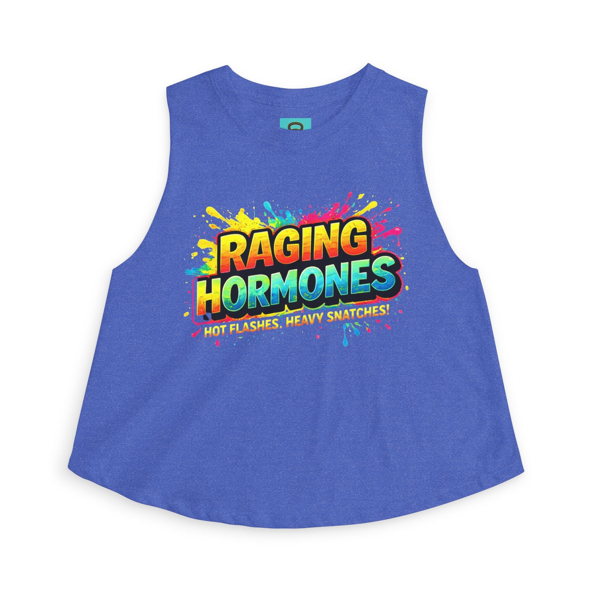 Raging Hormones Crop Top – Funny Menopause Tank (‘Hot Flashes, Heavy Snatches’)
