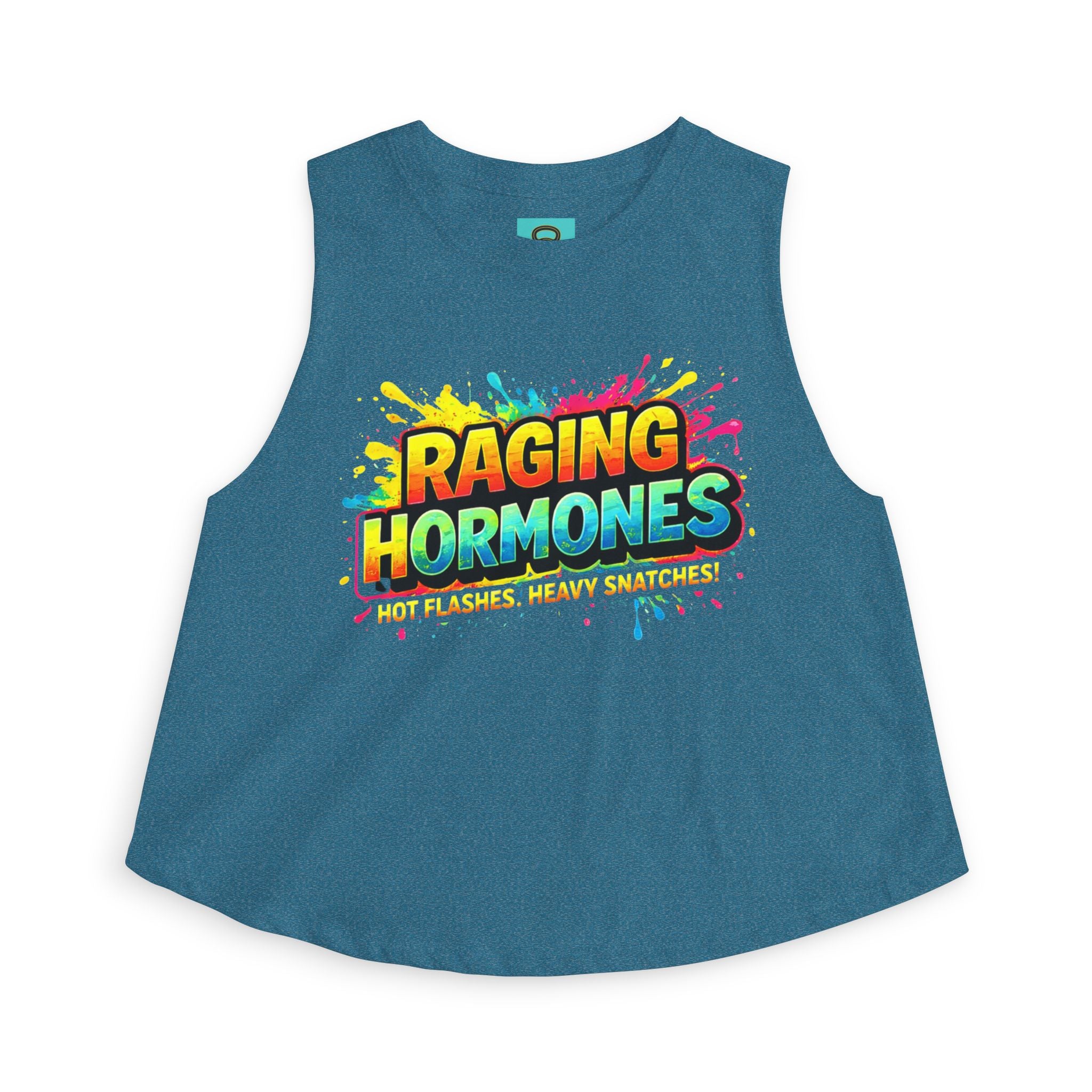 Raging Hormones Crop Top – Funny Menopause Tank (‘Hot Flashes, Heavy Snatches’)