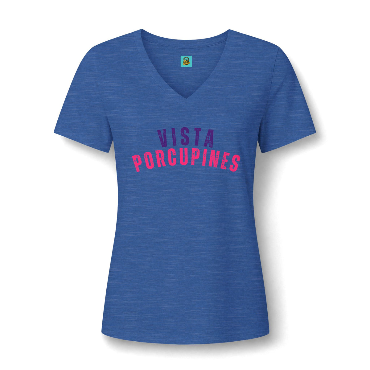 VISTA Porcupines-Women's Relaxed Heather V-Neck Tee