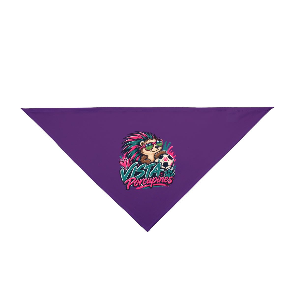 Vista Porcupines Pet Bandana – Cute Soccer Porcupine Dog & Cat Bandana