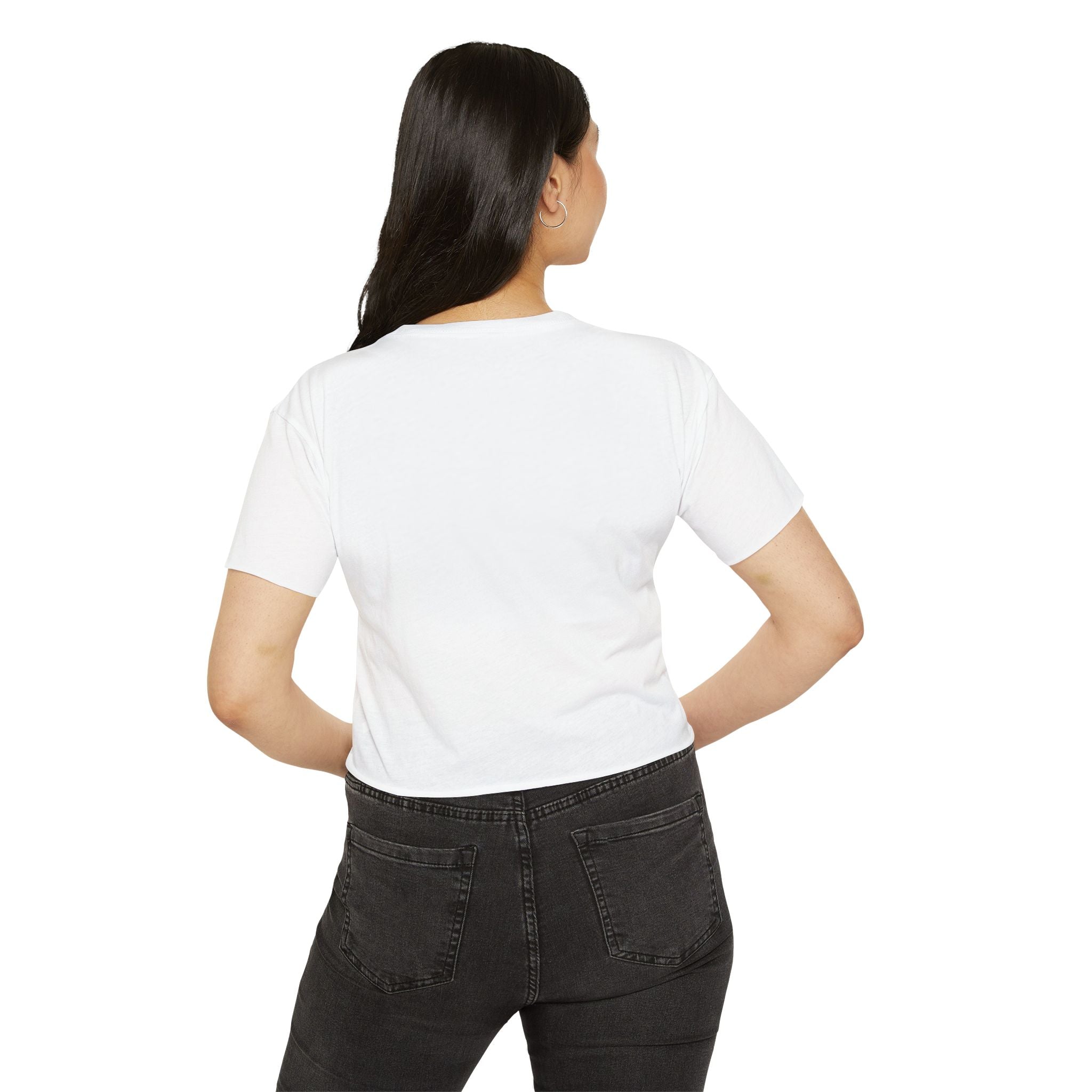 Vintage Pin-Up Crop Top — "What, like it's hard?" Tee