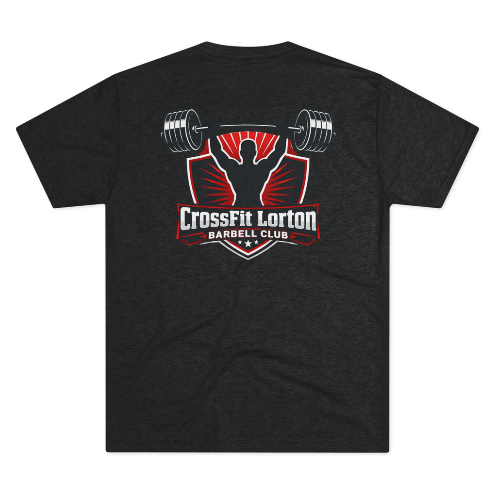 CrossFit Lorton Barbell Club T-Shirt — "Wanna lift like Coach Joe" Crew Tee