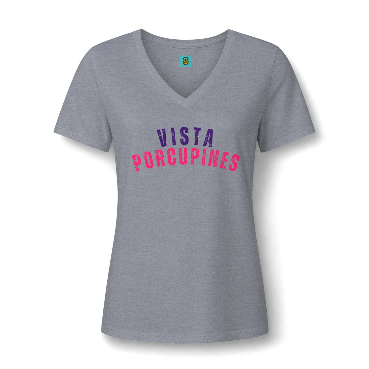VISTA Porcupines-Women's Relaxed Heather V-Neck Tee