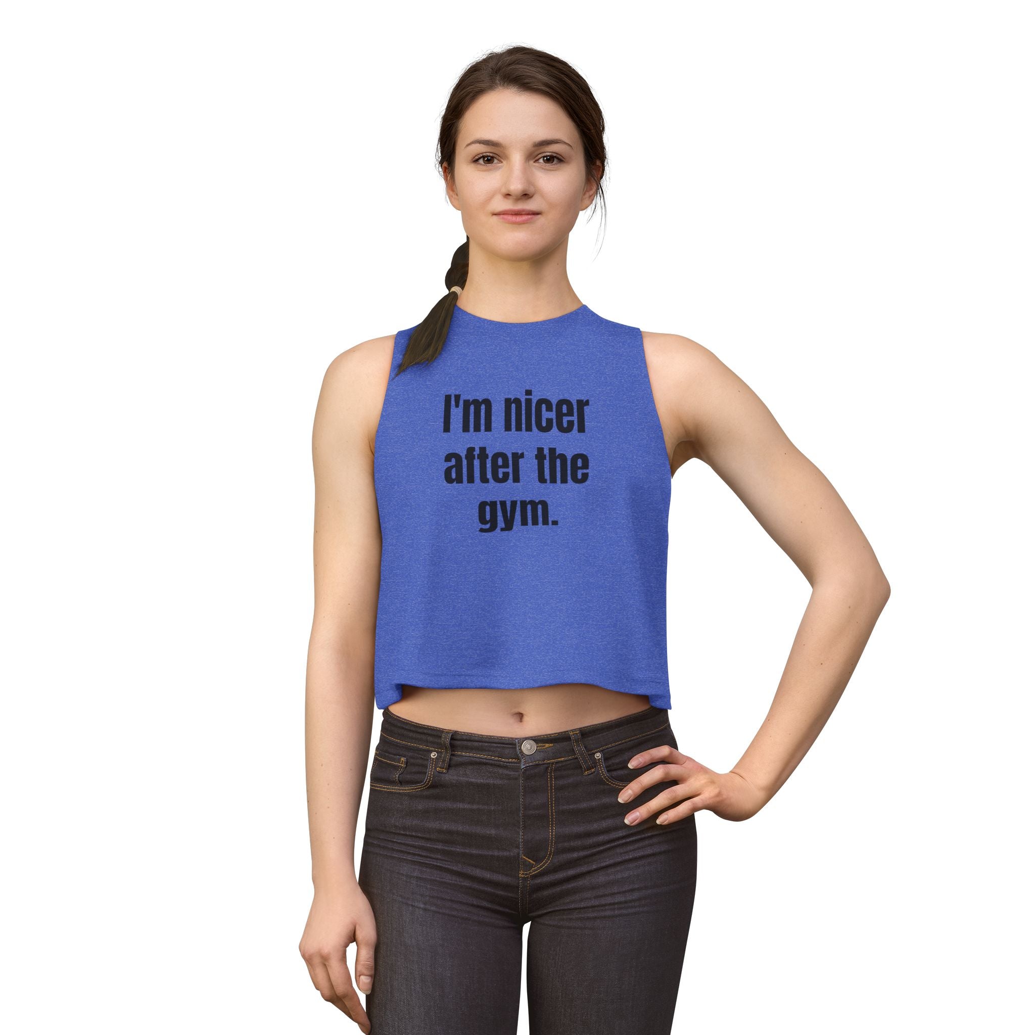 I'm Nicer After the Gym Crop Top — Women's Workout Tank