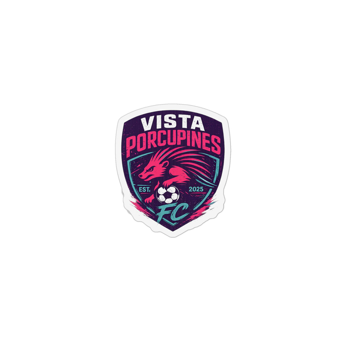 Custom Shape Magnet — Vista Porcupines FC Soccer Team Crest