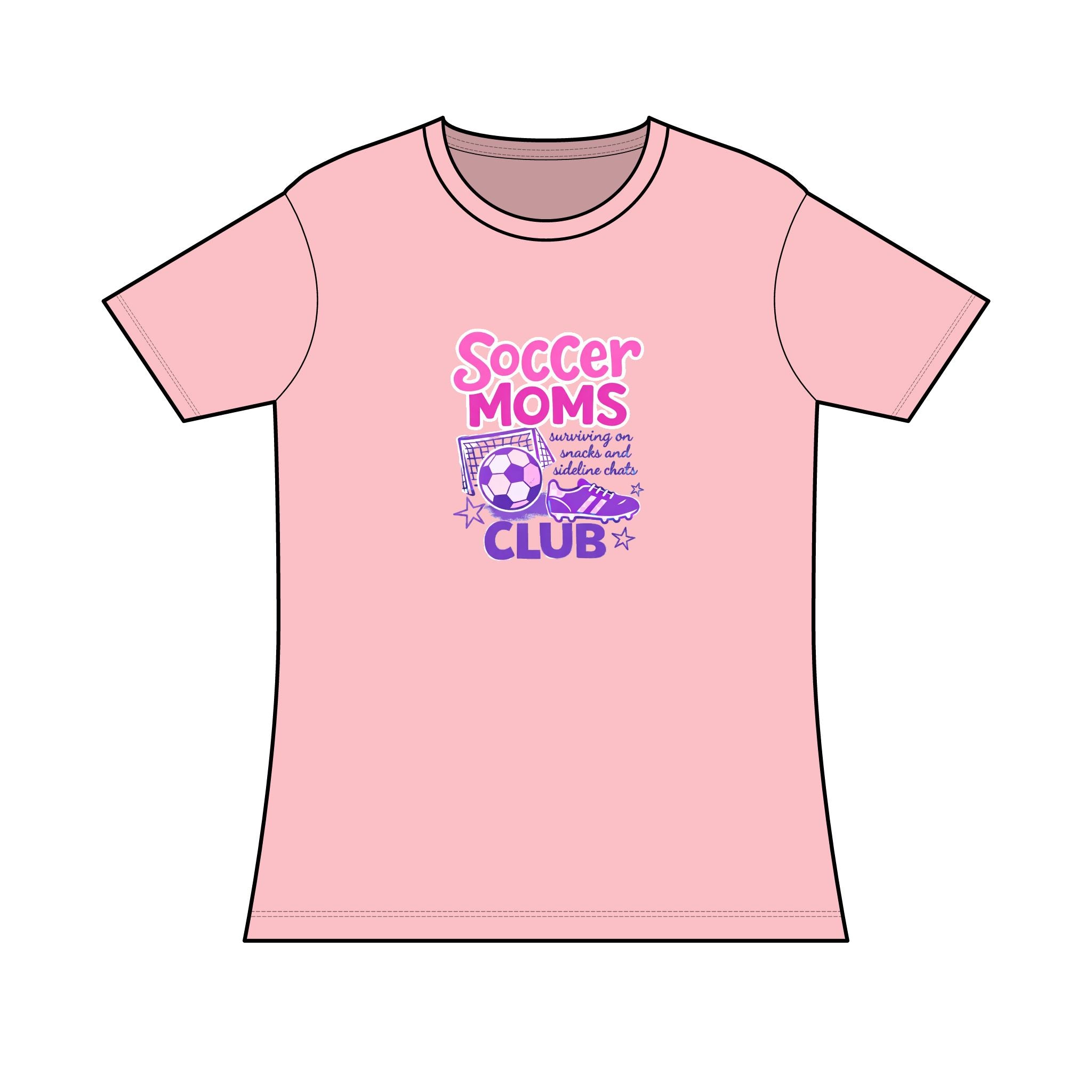Soccer Moms Club T-Shirt — Women’s Semi-fitted Tee - VISTA Porcupines