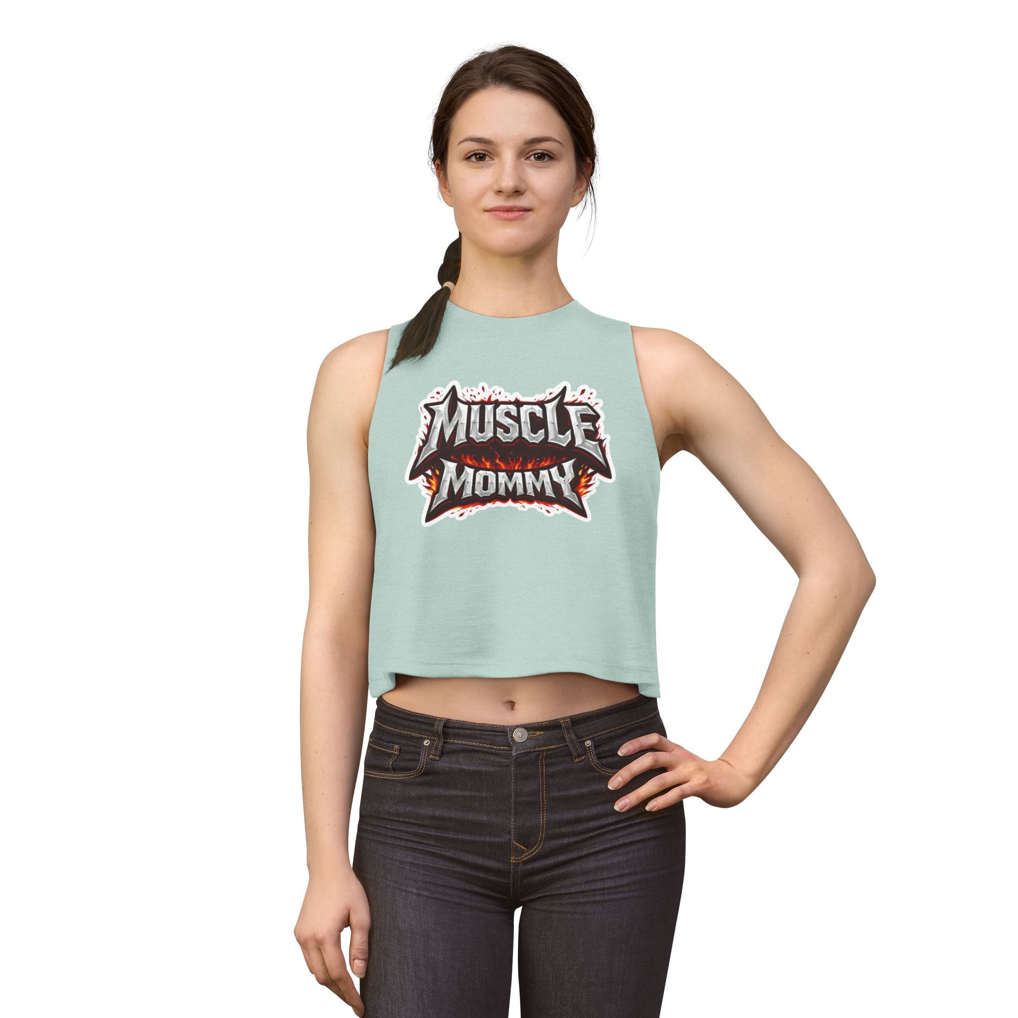 Muscle Mommy Crop Tank Top