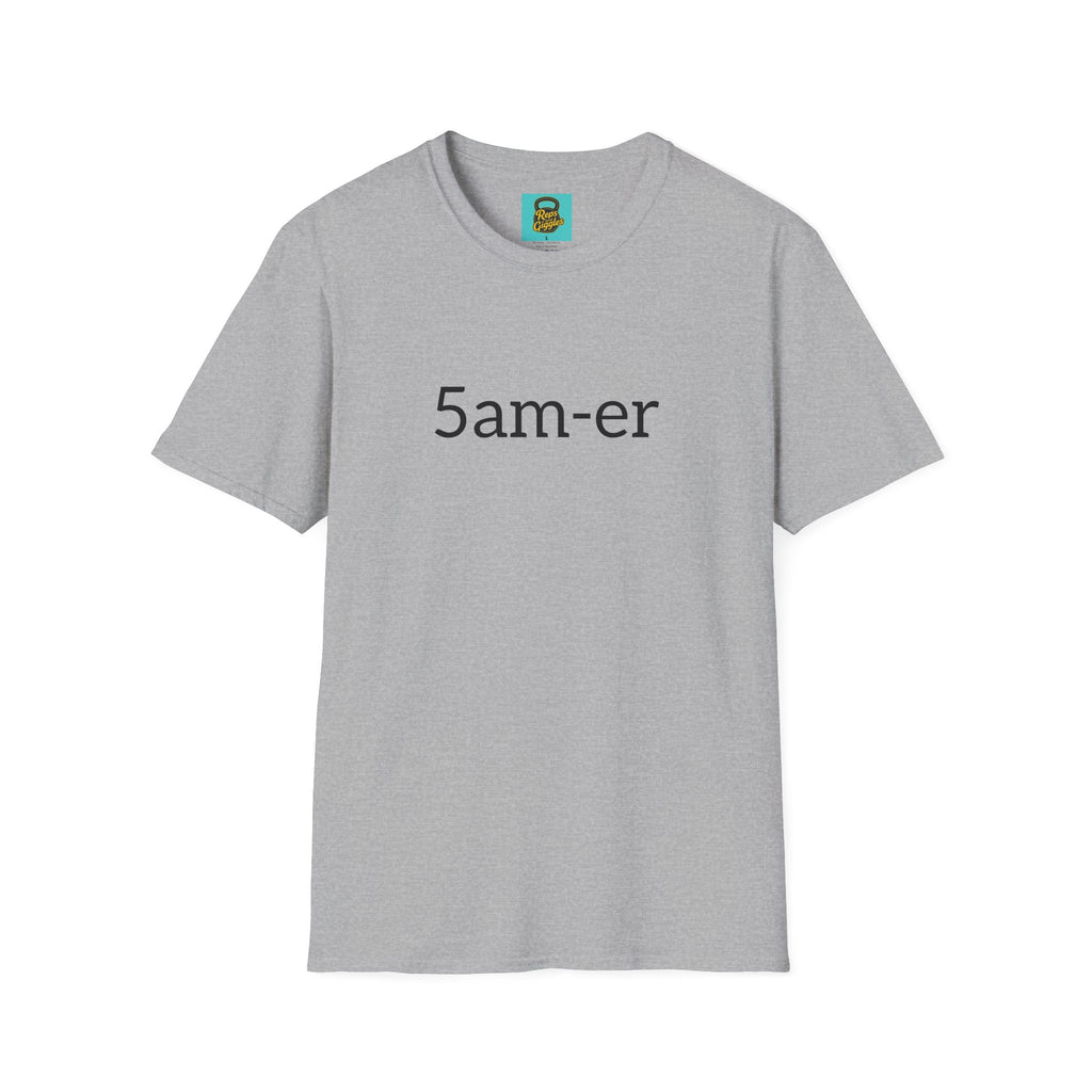 Motivational Fitness T-Shirt - 5am-er, Sleepless Workout Tee, Gym Humor Top, Gift for Fitness Lovers, Unisex Activewear