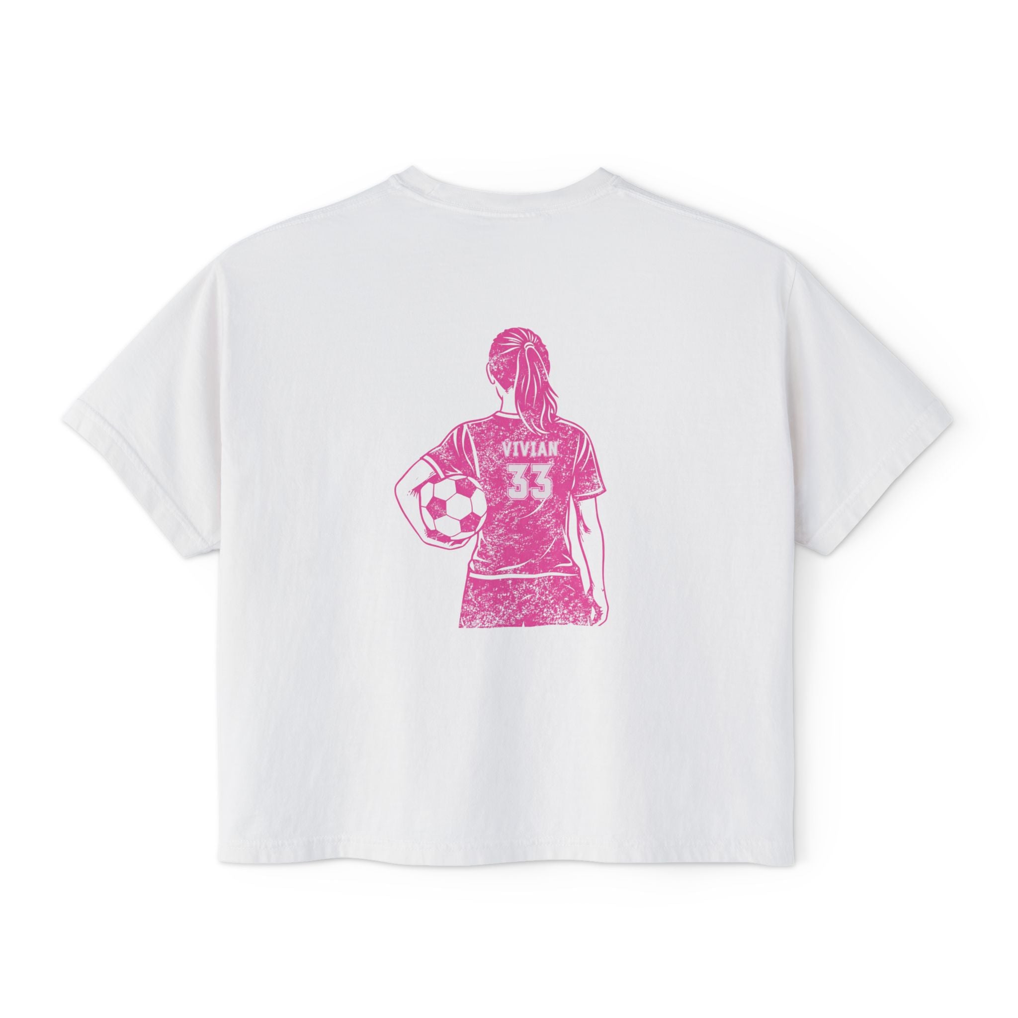 VISTA Fury Personalized Soccer Player Women's Boxy Tee