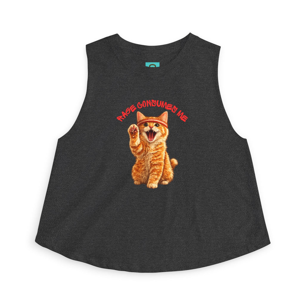 'Consumed Me' Cute Orange Kitty Crop Top