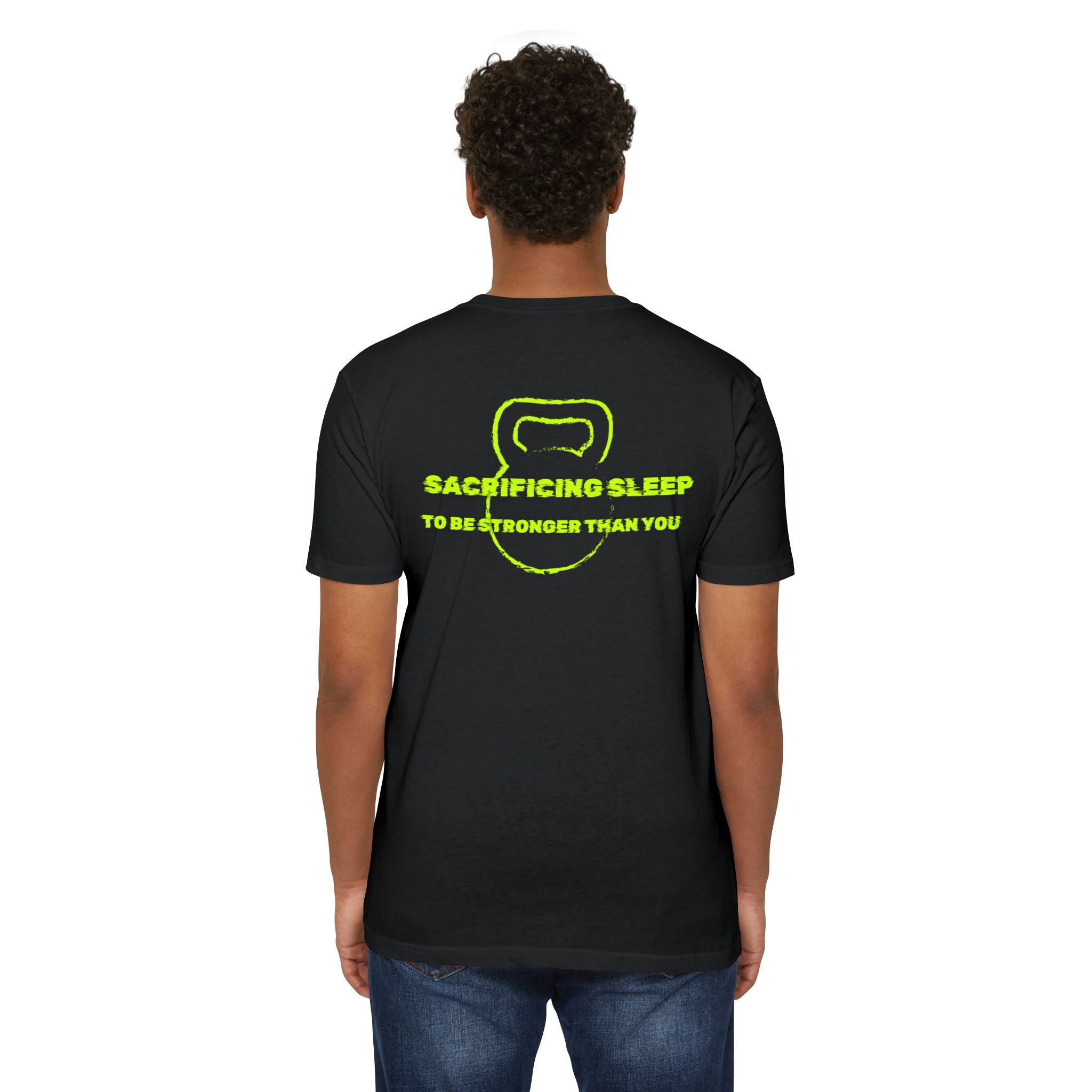 5:00 amer Neon Graphic Tee  “Sacrificing Sleep to Be Stronger Than You”