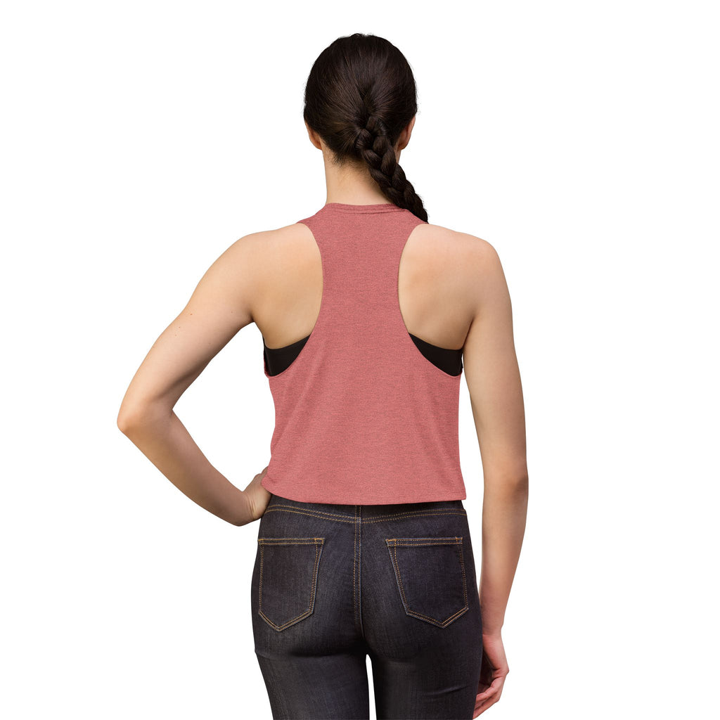 Women’s Crop Top — Vintage Pinup Weightlifting Design “What, like it’s hard?”