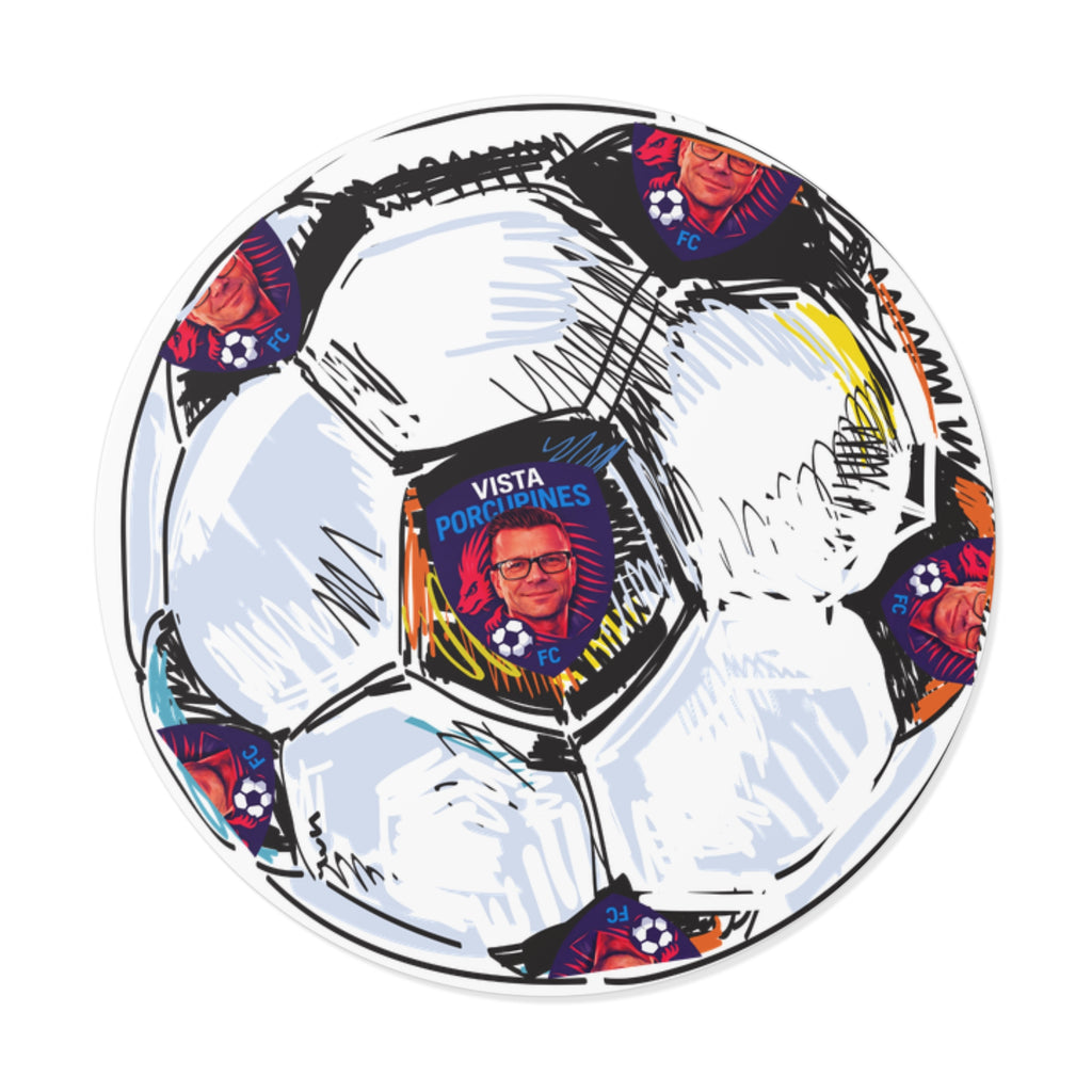 VISTA Porcupines KEVIN Soccer Ball Vinyl Sticker