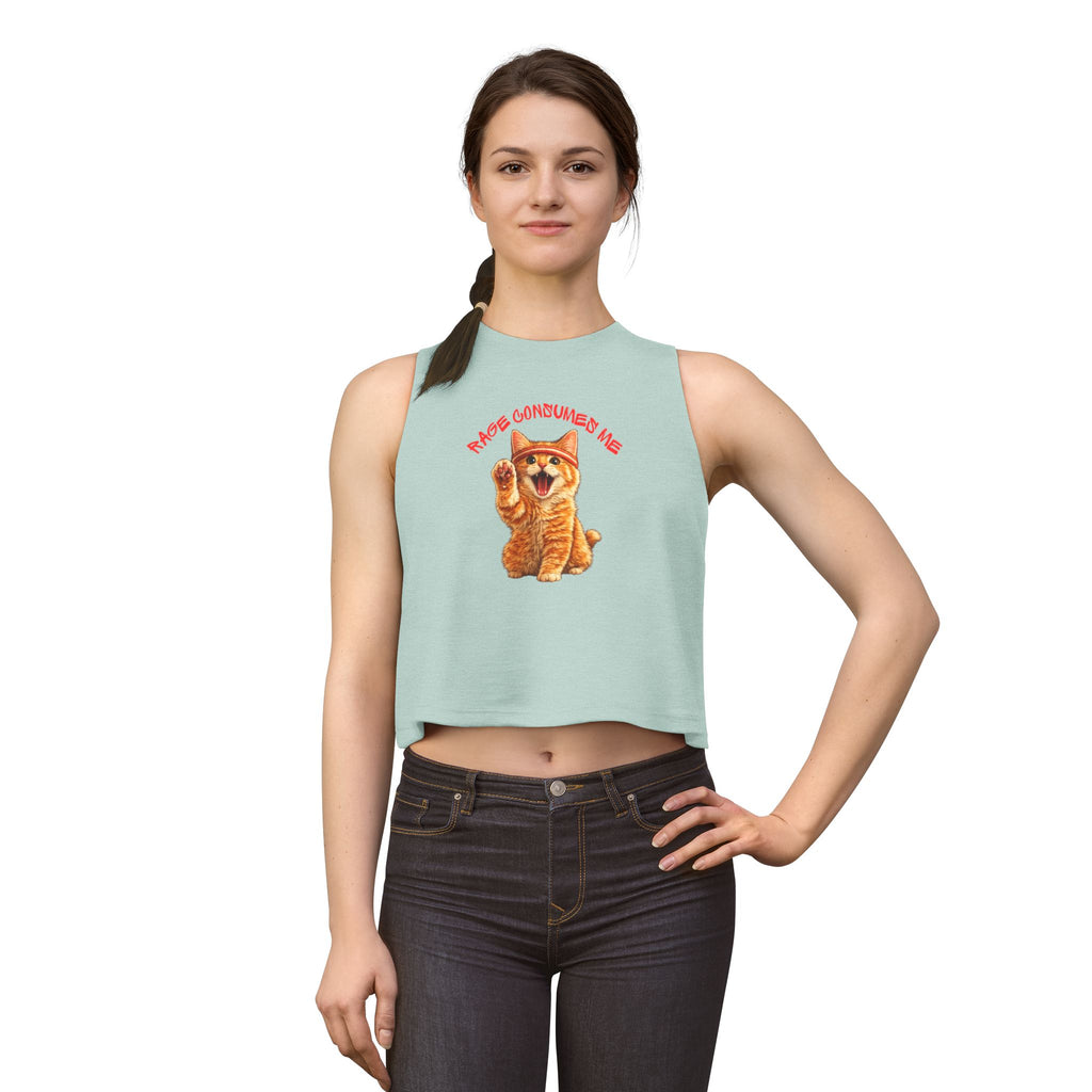 'Consumed Me' Cute Orange Kitty Crop Top