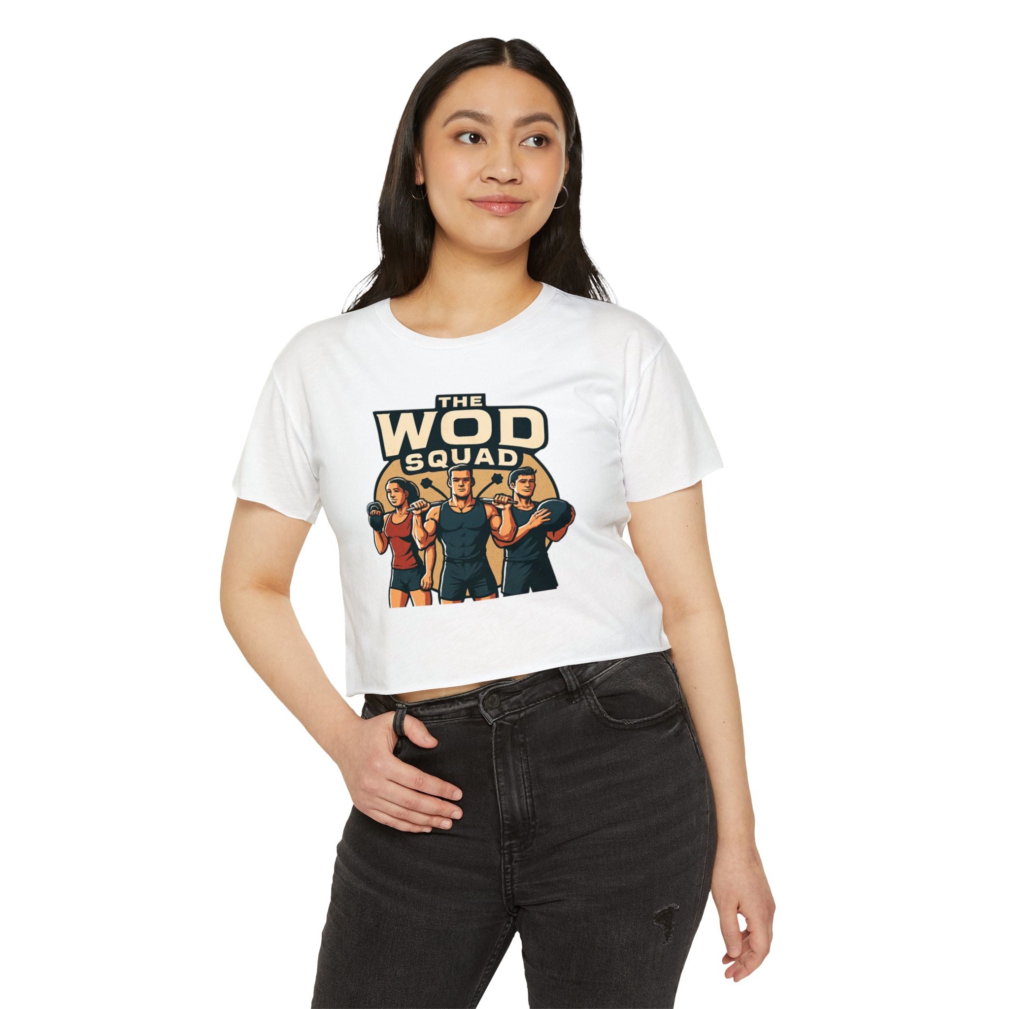 WOD Squad Crop Top — "Friends Don’t Let Friends Skip WODs" Women’s Fitness Festival Tee