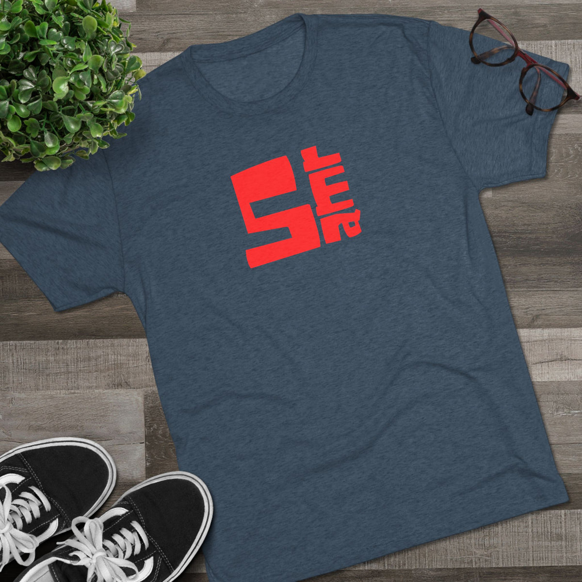 5 amr--Retro Red Tri-blend Tee