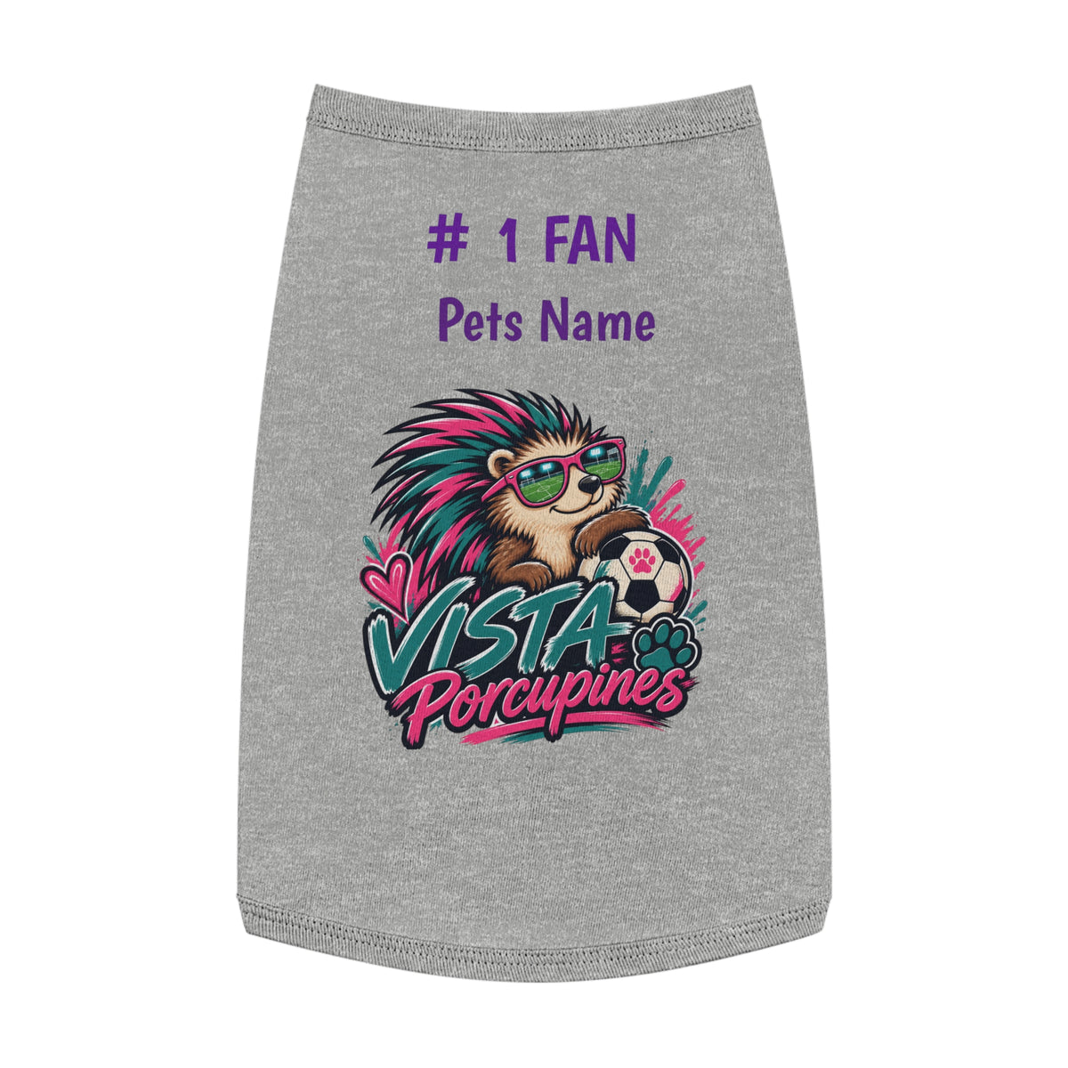 VISTA Porcupines 1 Fan Personalized Dog Shirt