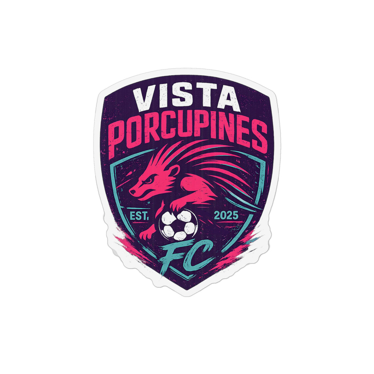 Custom Shape Magnet — Vista Porcupines FC Soccer Team Crest