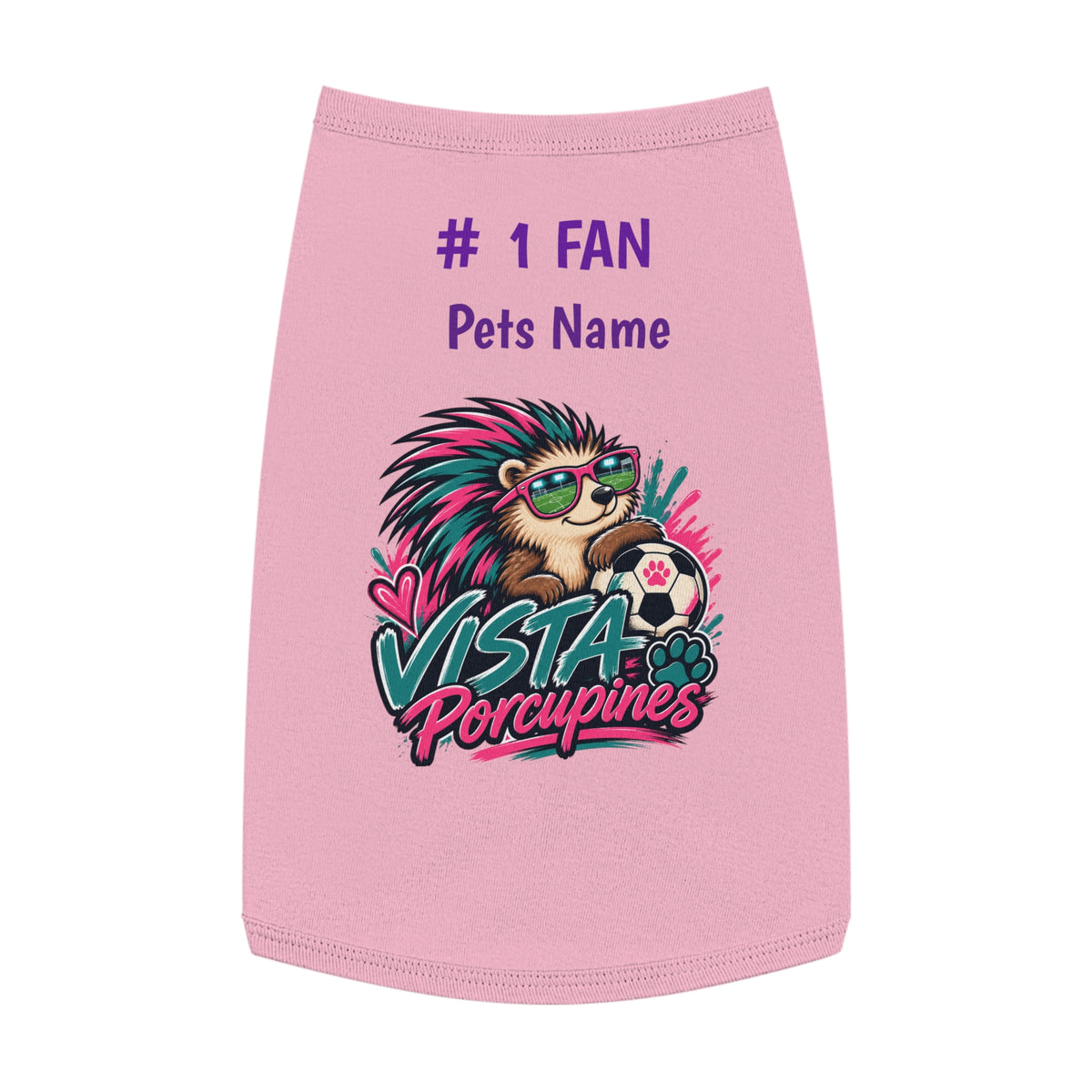 VISTA Porcupines 1 Fan Personalized Dog Shirt