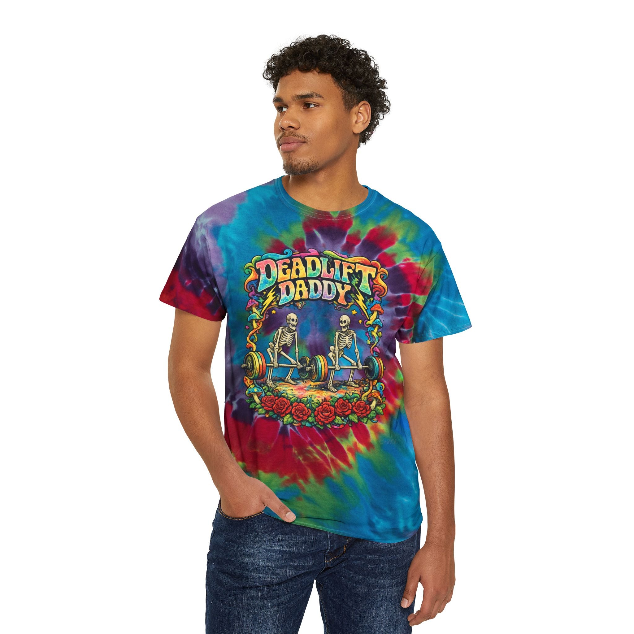 Deadlift Daddy Tie-Dye Spiral Tee