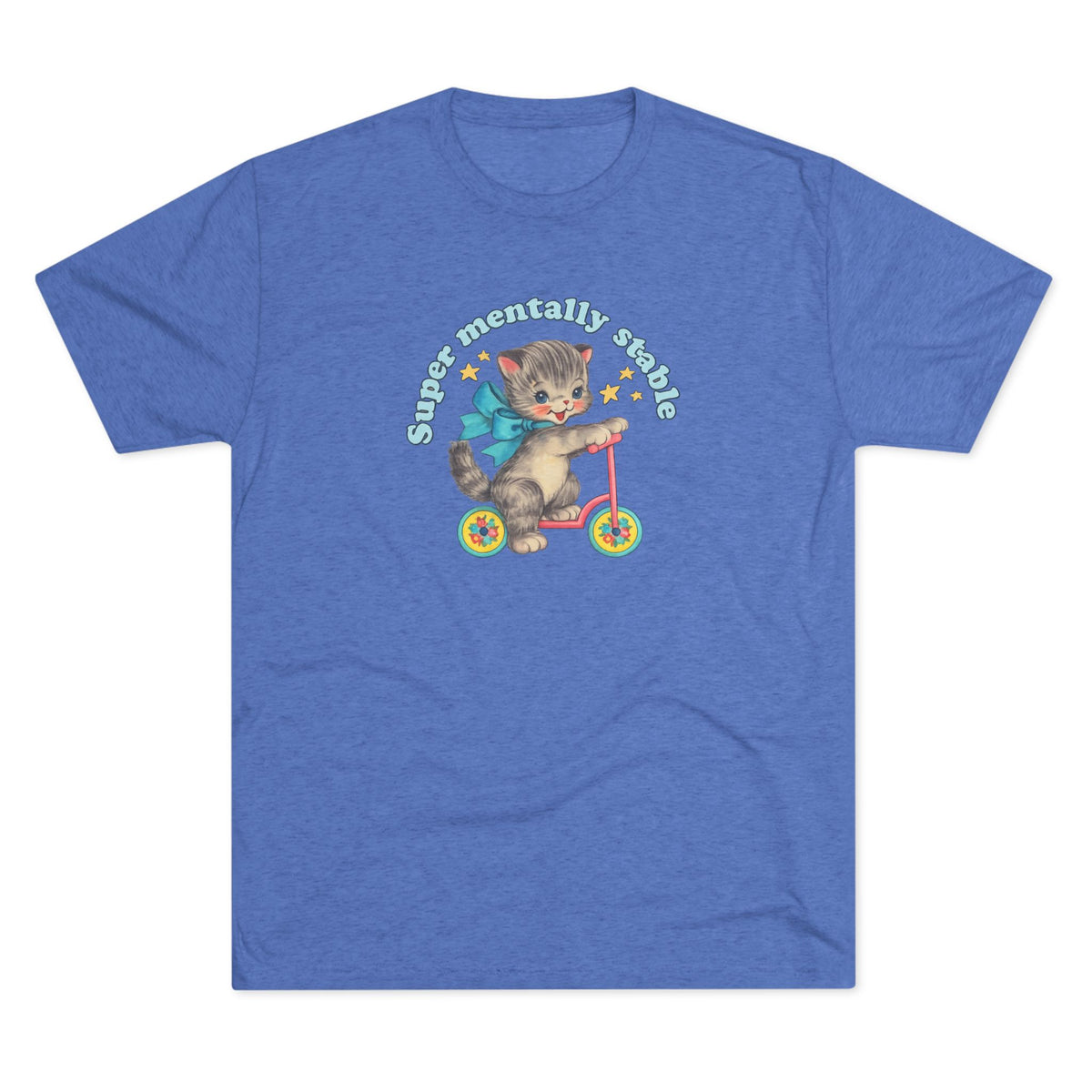 'Stay Mentally Stable' Vintage Cat Graphic Shirt