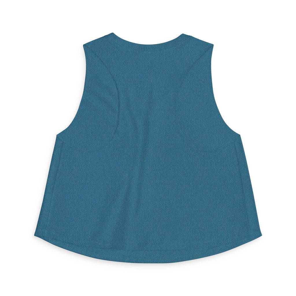 Women’s Crop Top — Vintage Pinup Weightlifting Design “What, like it’s hard?”
