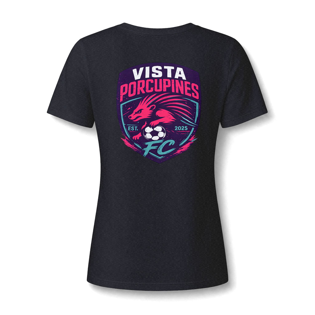 VISTA Porcupines-Women's Relaxed Heather V-Neck Tee