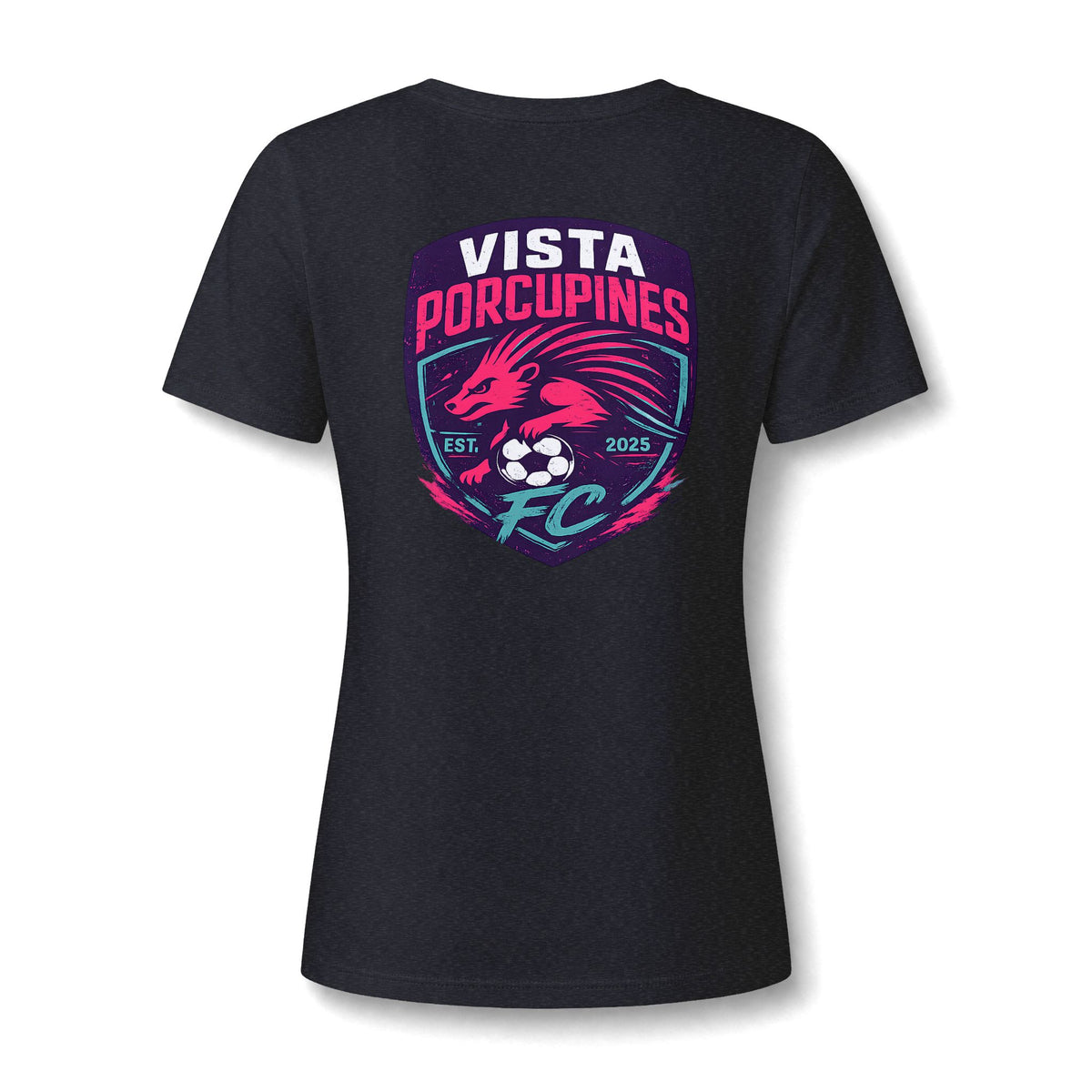 VISTA Porcupines-Women's Relaxed Heather V-Neck Tee