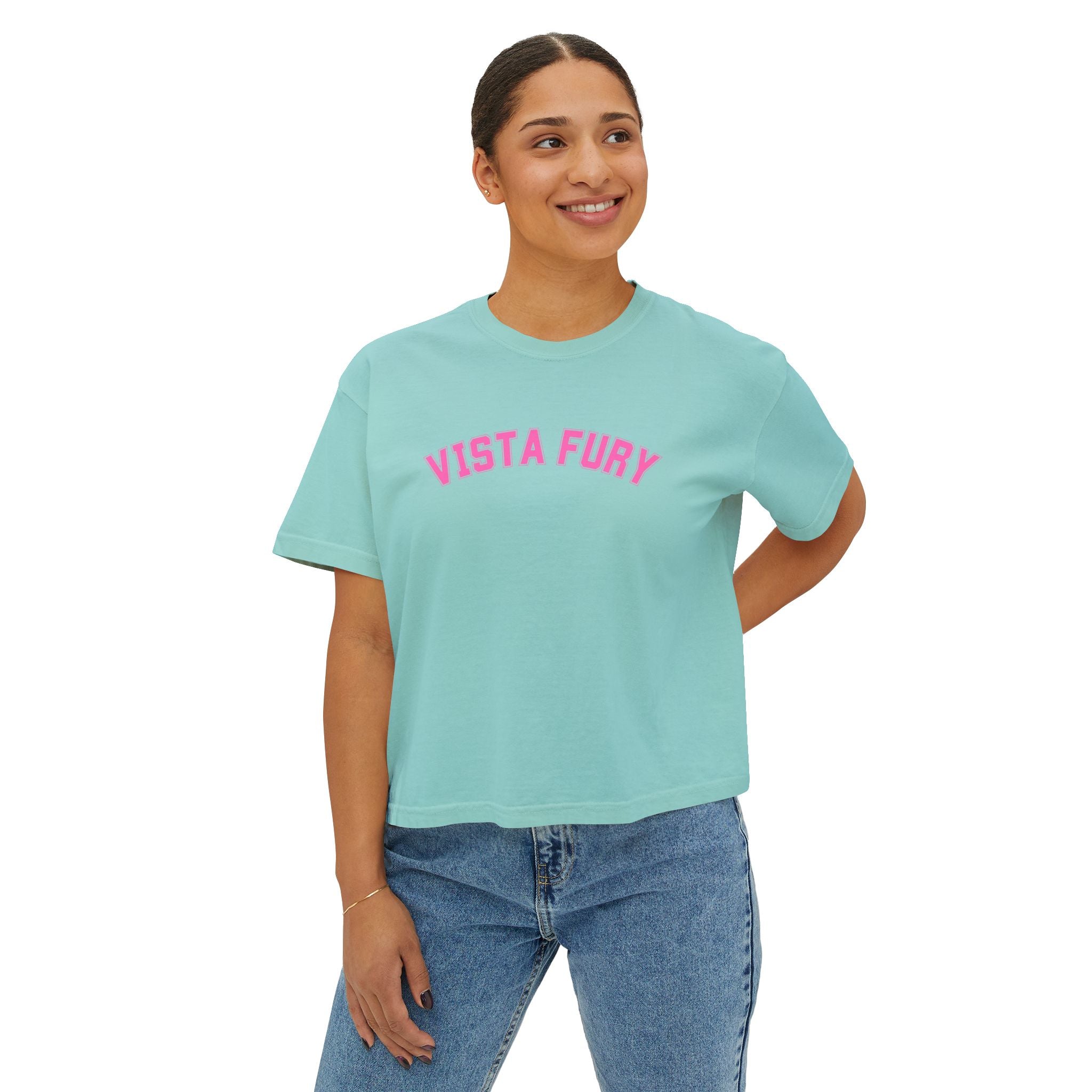 VISTA Fury Personalized Soccer Player Women's Boxy Tee