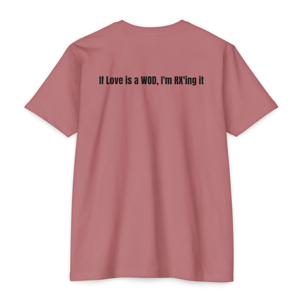 WOD Is Love T-Shirt — Retro Barbell CrossFit Tee ("If Love is a WOD, I'm RX'ing it")
