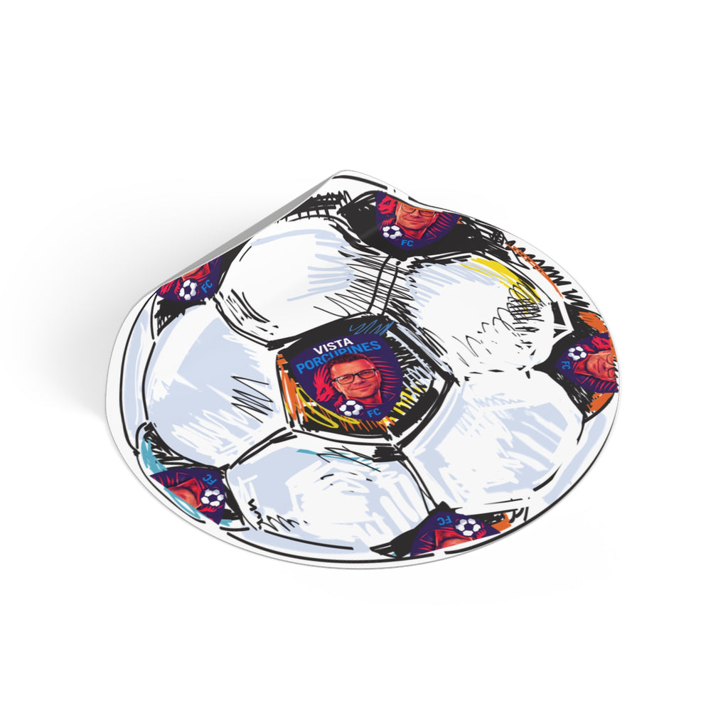 VISTA Porcupines KEVIN Soccer Ball Vinyl Sticker