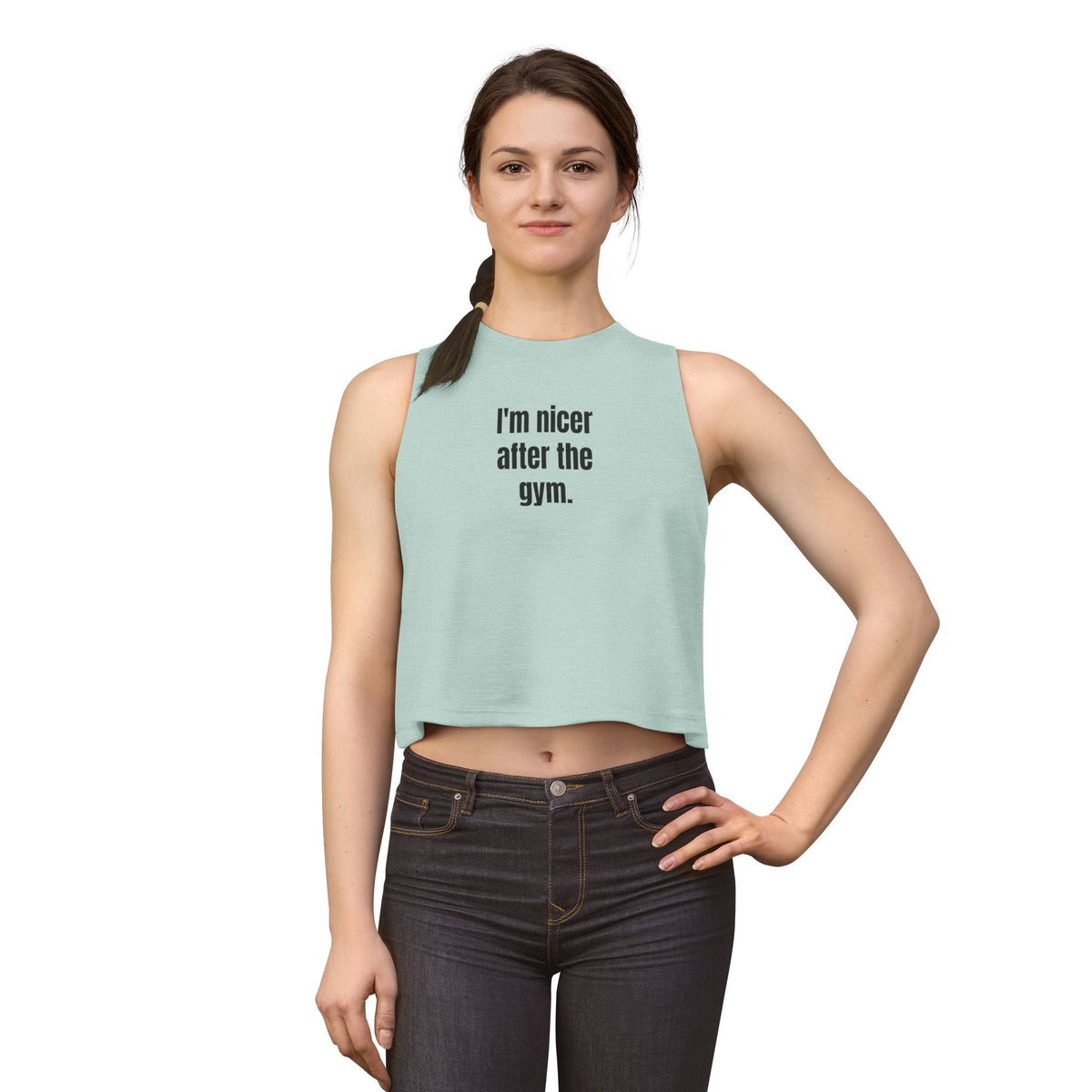 I'm Nicer After the Gym Crop Top — Women's Workout Tank