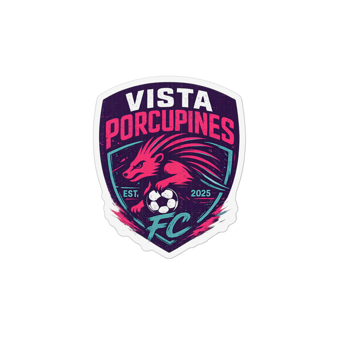 Custom Shape Magnet — Vista Porcupines FC Soccer Team Crest